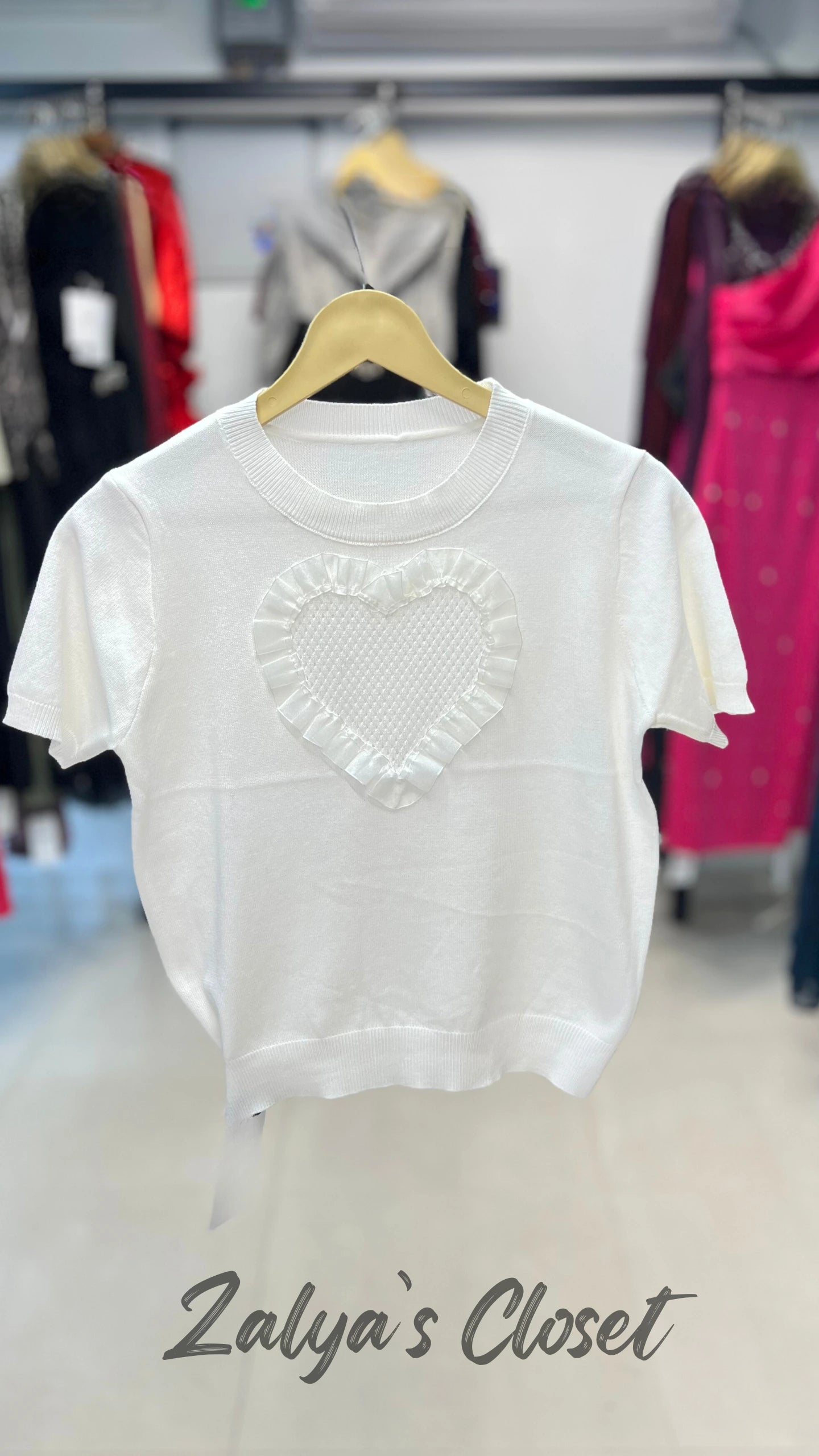 Heart Design Crop Top