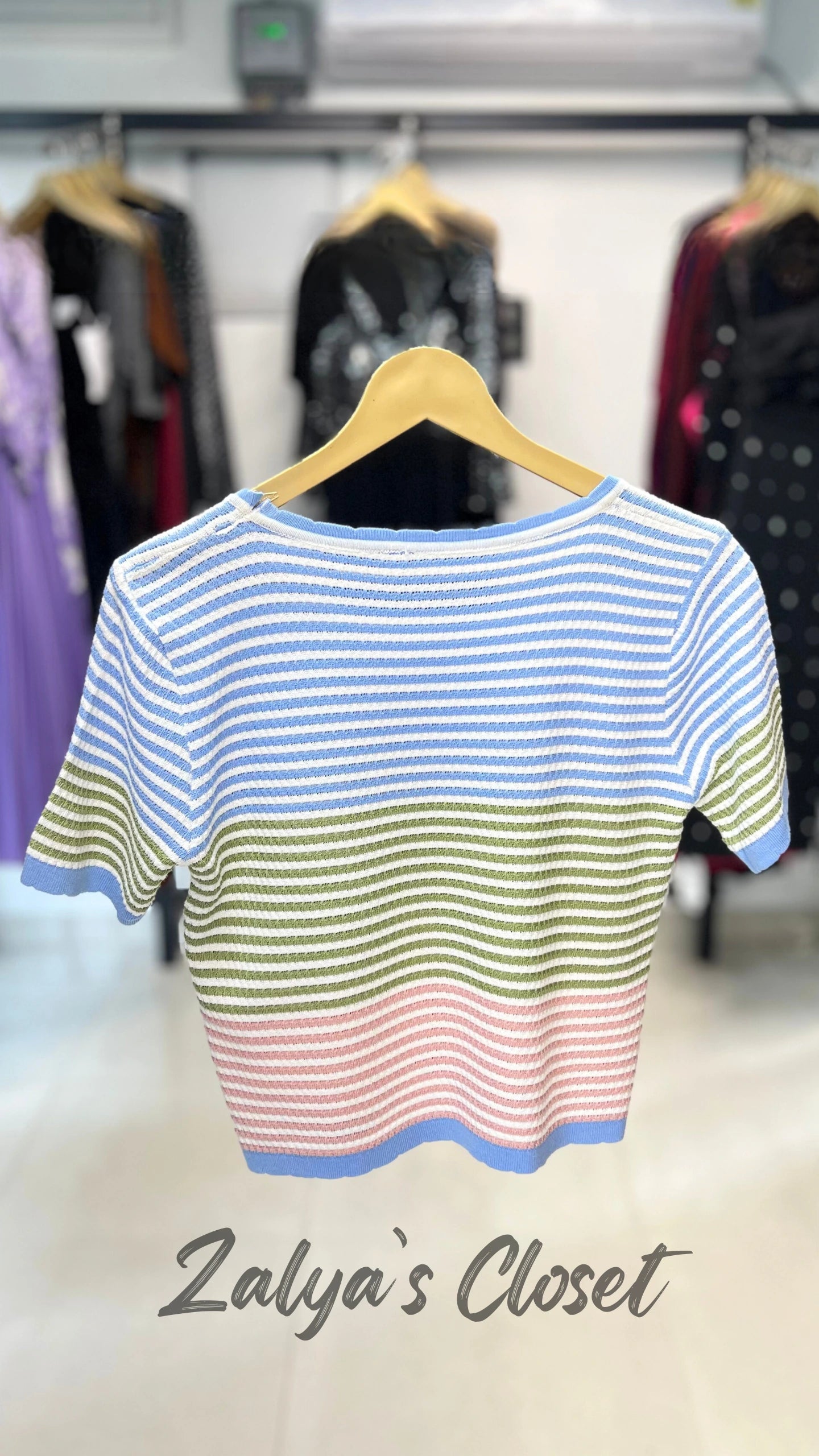 Horizontal Striped Imported T-shirt