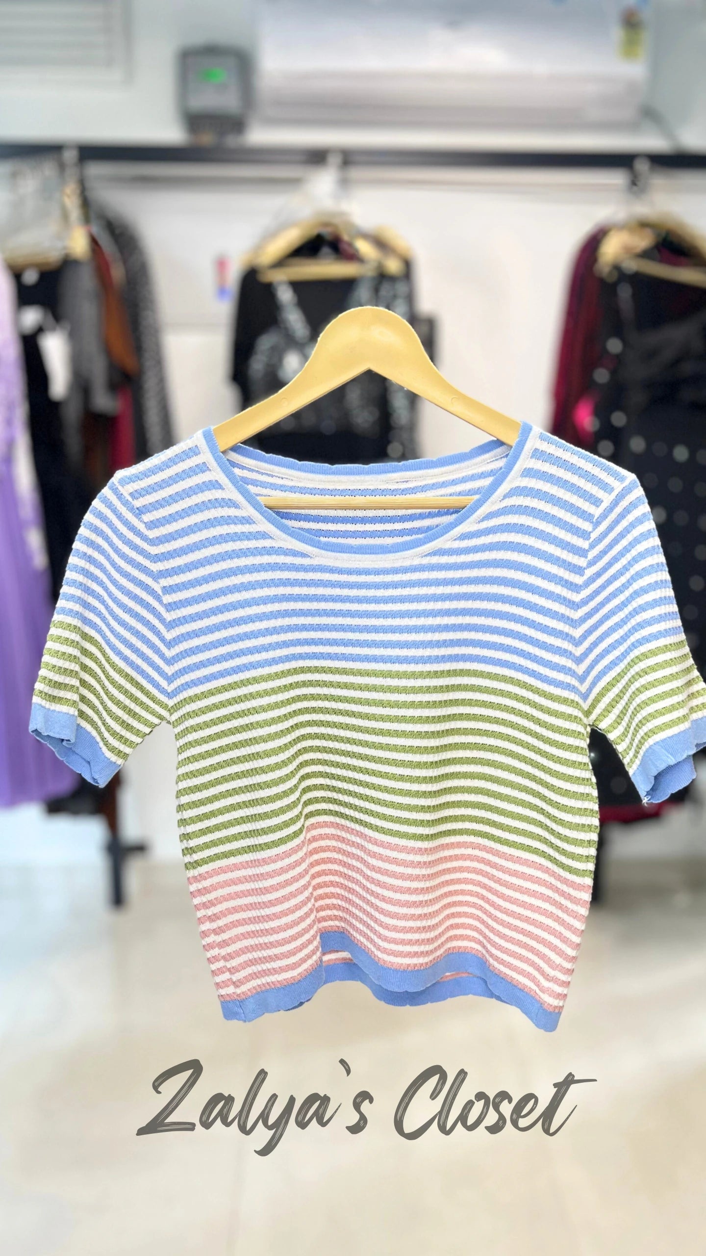 Horizontal Striped Imported T-shirt