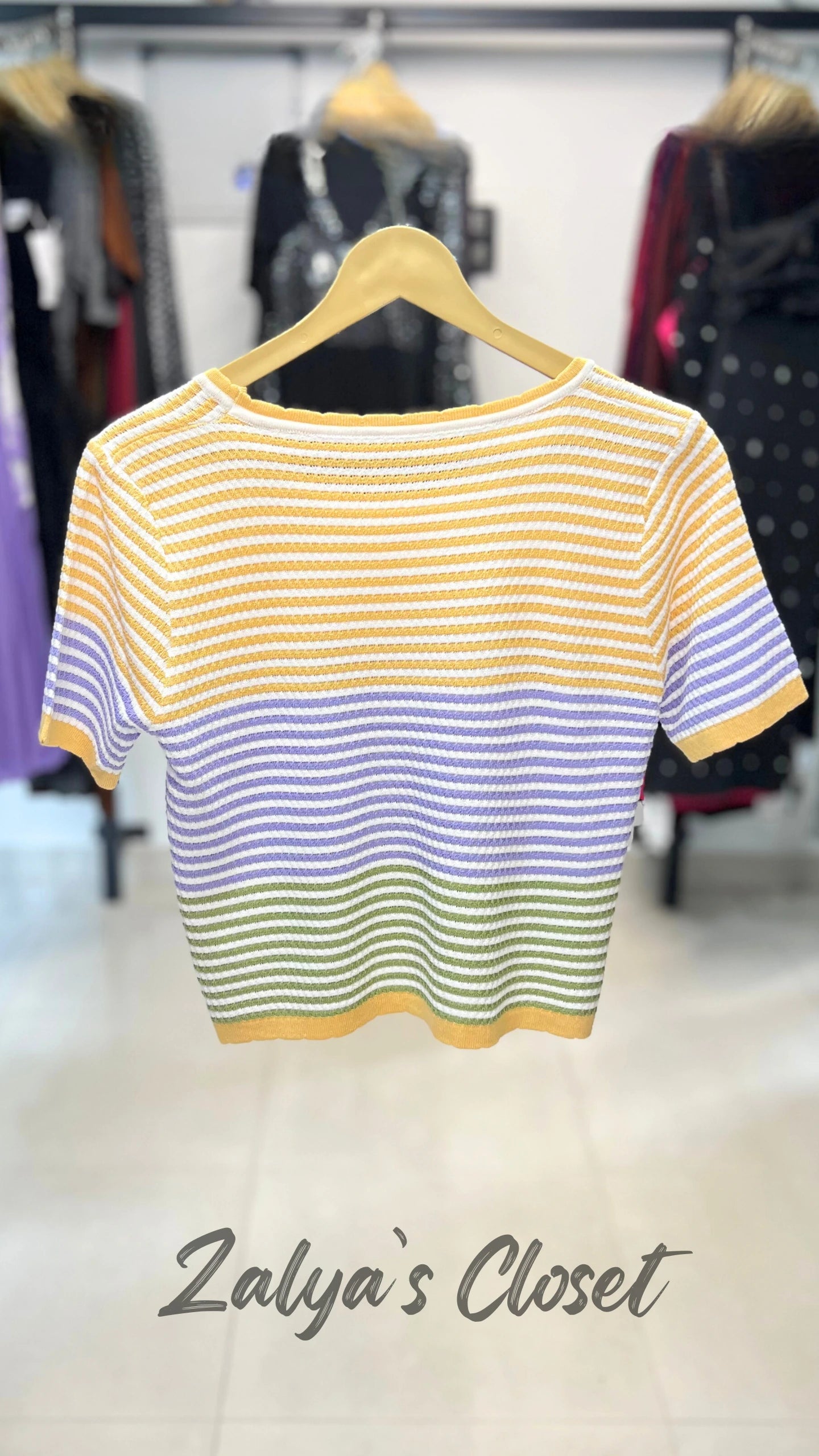 Horizontal Striped Imported T-shirt