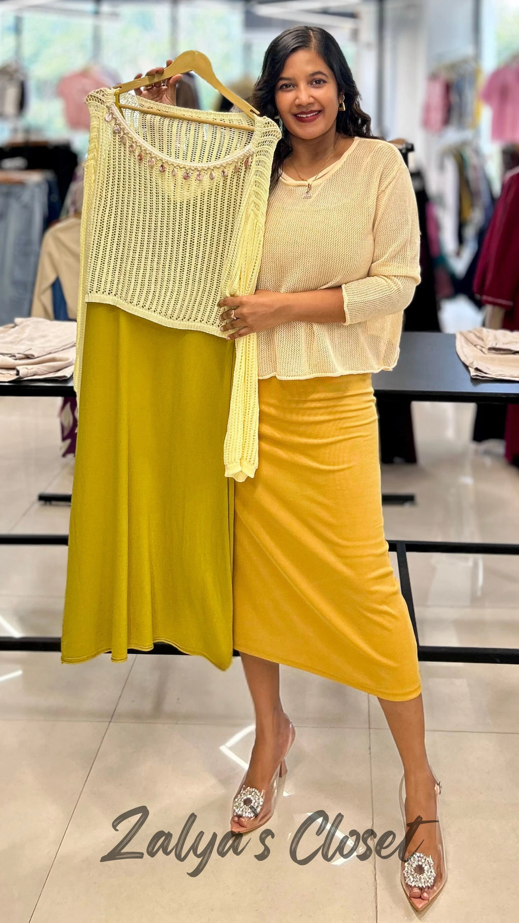 Imported 2pcs Set Crochet Top and Dress