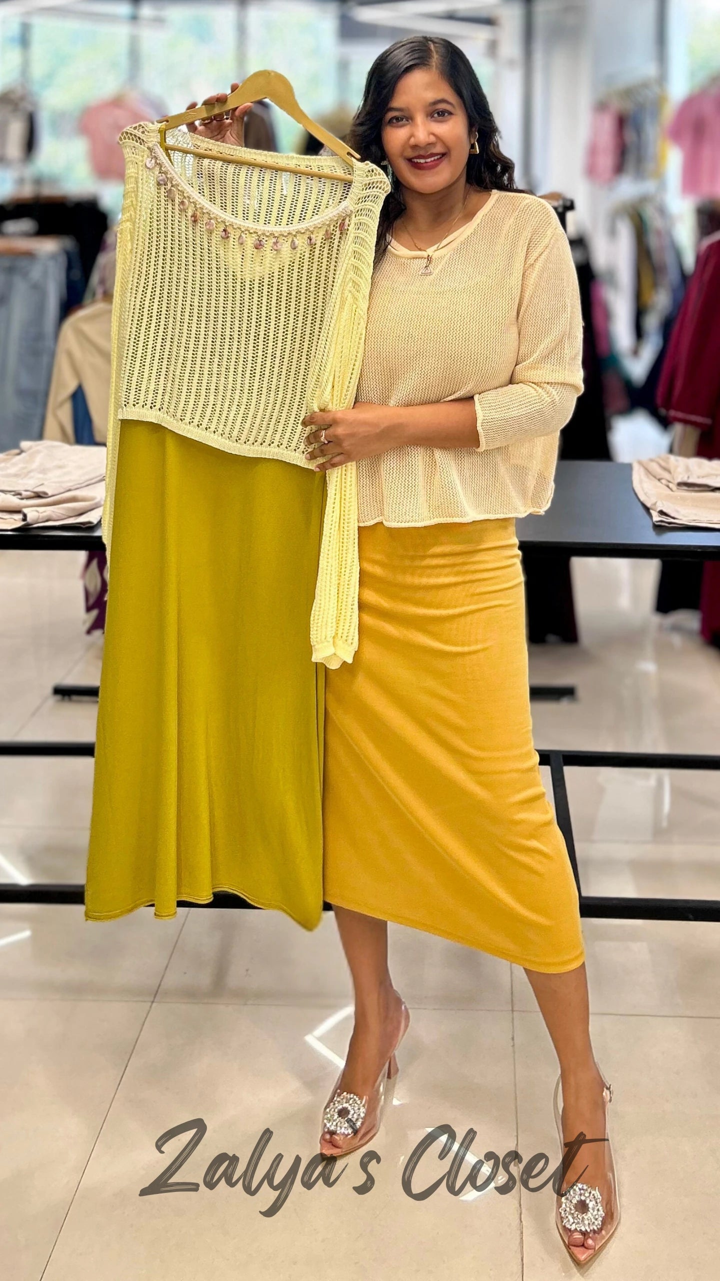 Imported 2pcs Set Crochet Top and Dress