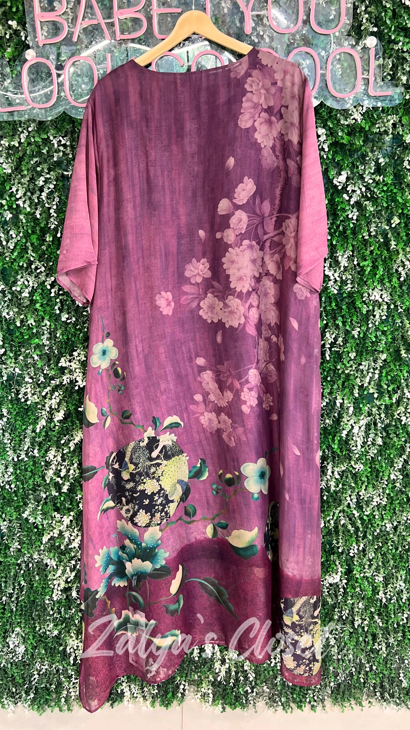 Imported Bottom Printed Plus Size Tunic Dress