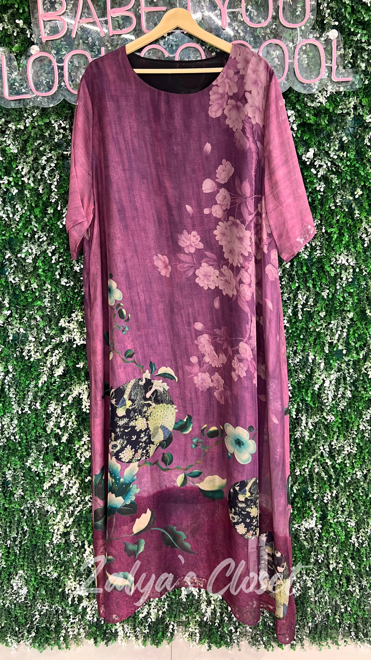 Imported Bottom Printed Plus Size Tunic Dress