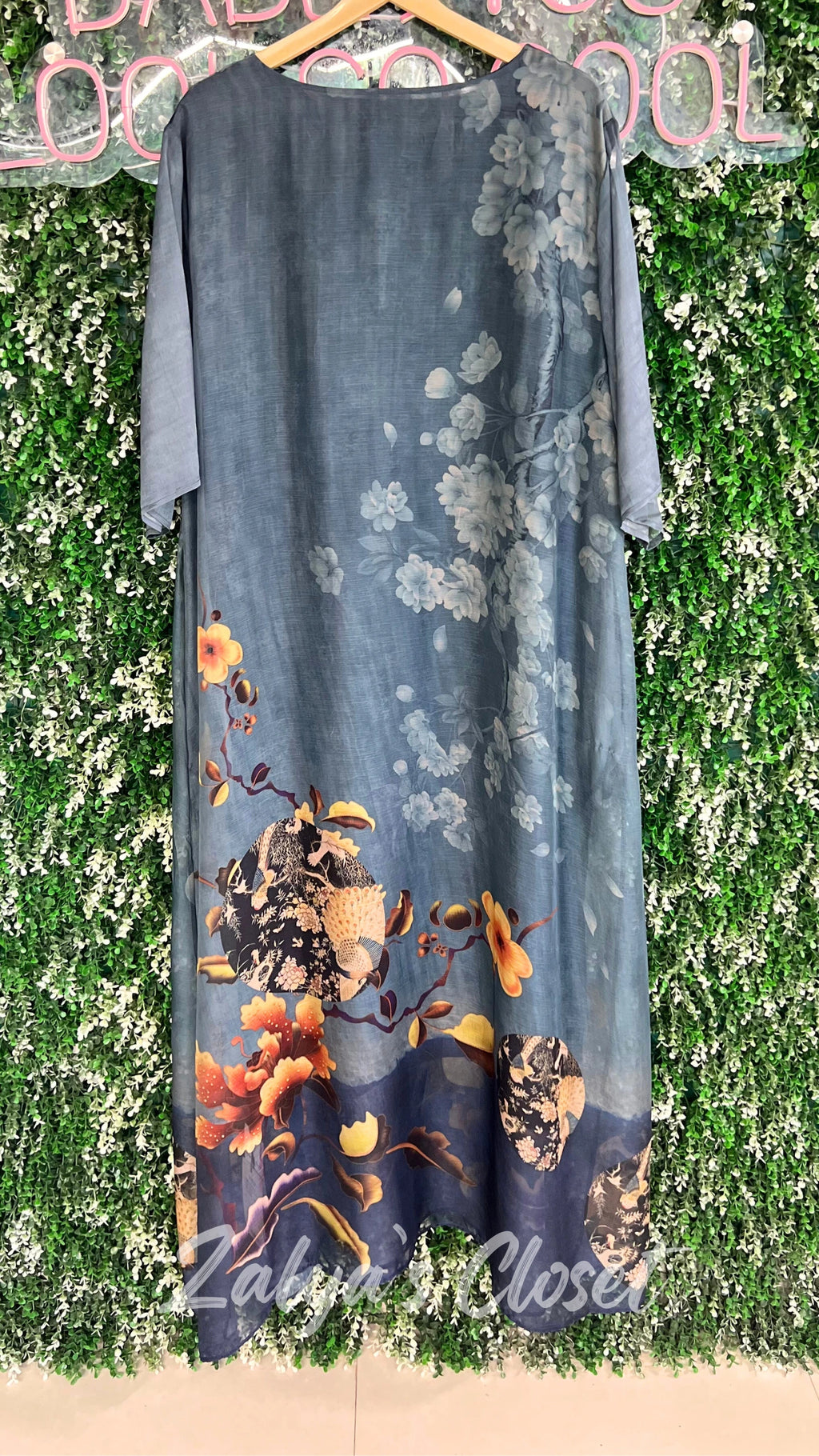 Imported Bottom Printed Plus Size Tunic Dress