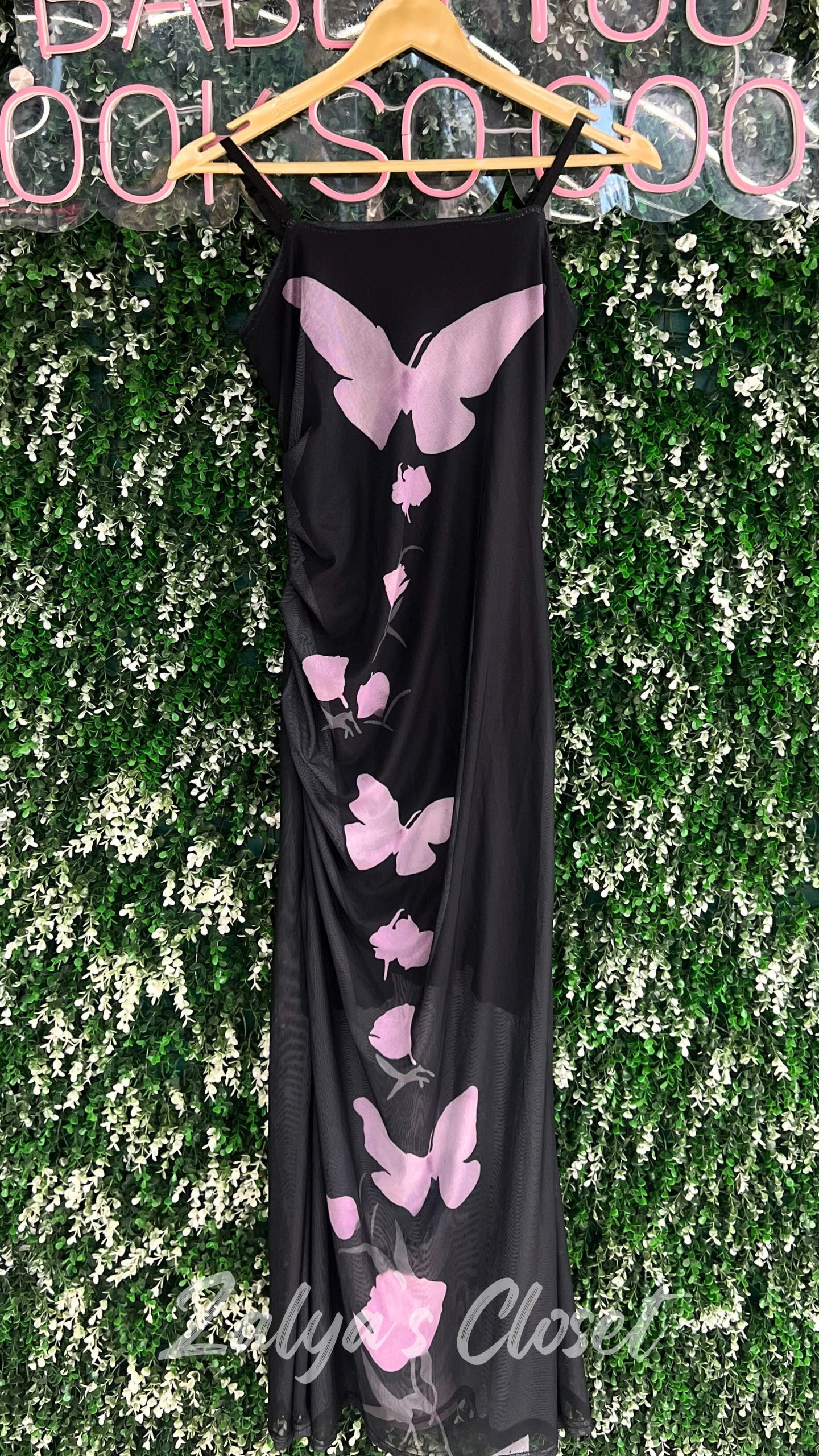 Imported Butterfly printed bodycon dress