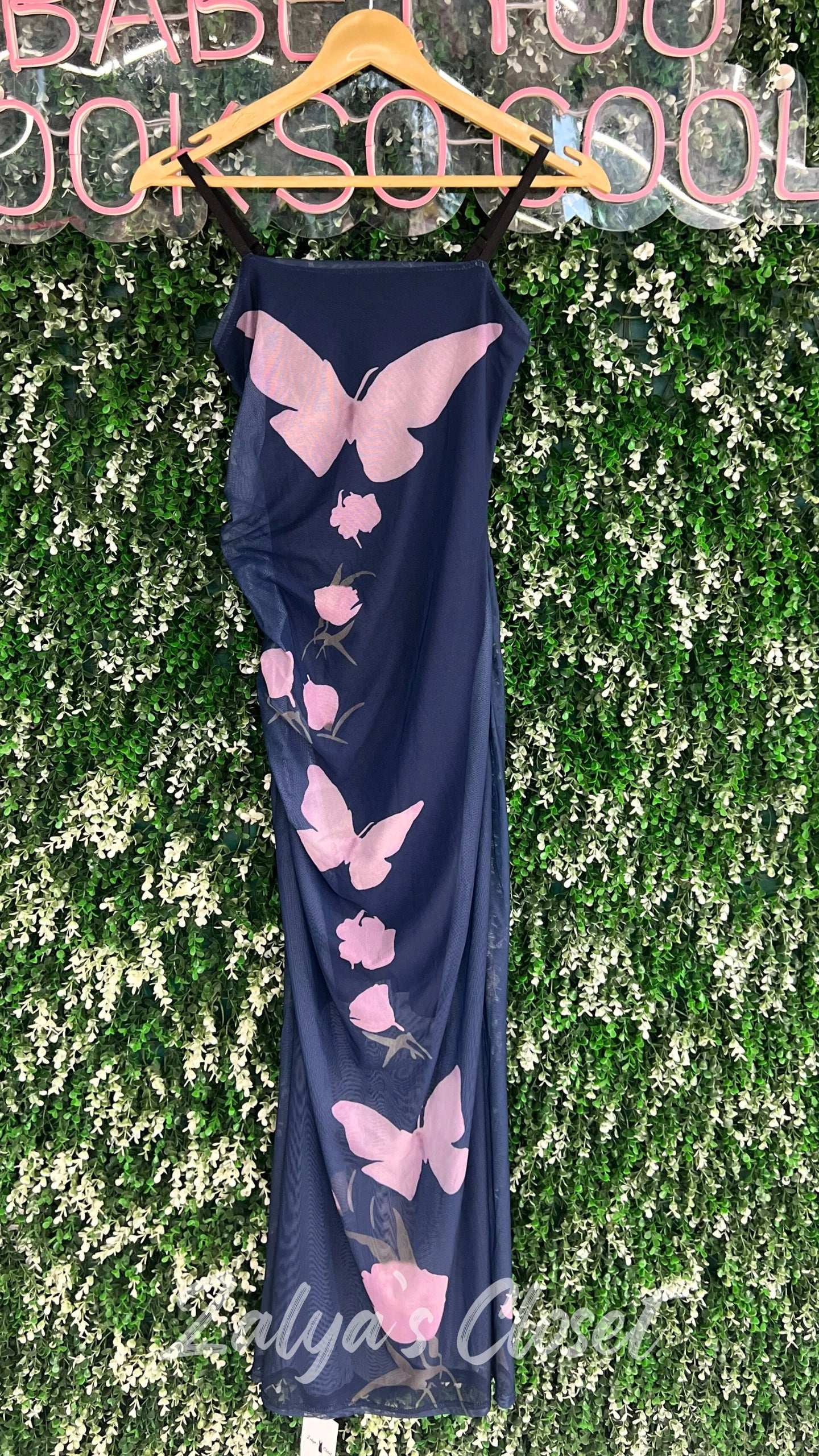 Imported Butterfly printed bodycon dress