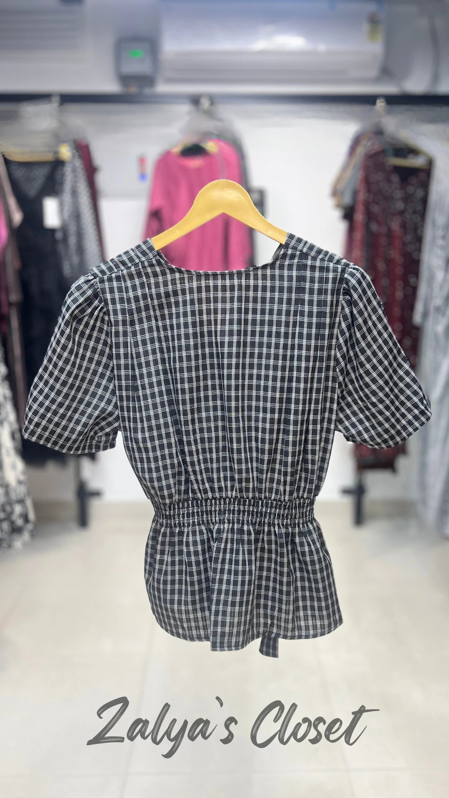 Imported Checked Shirt with Belt