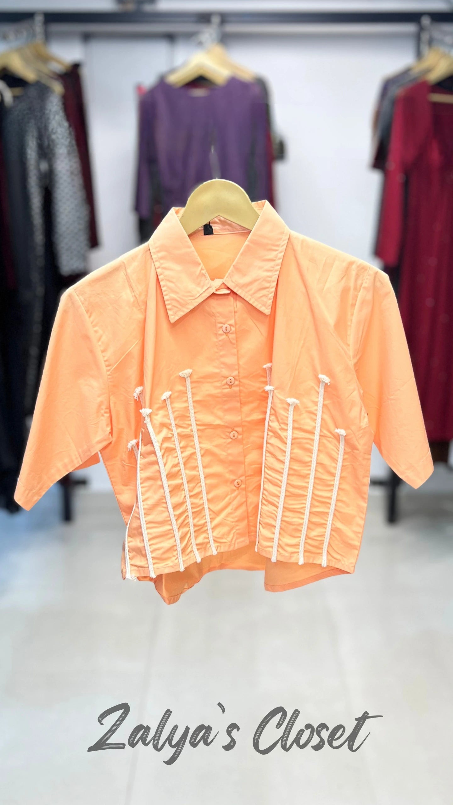 Imported Cotton Candy Cropped Shirts