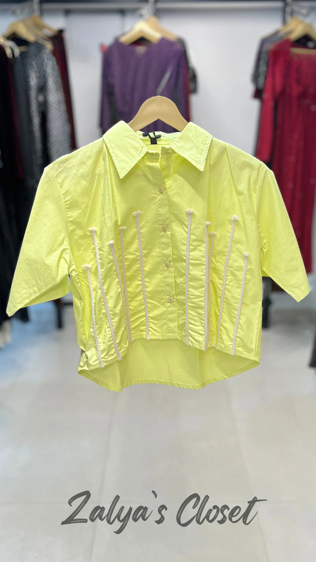 Imported Cotton Candy Cropped Shirts