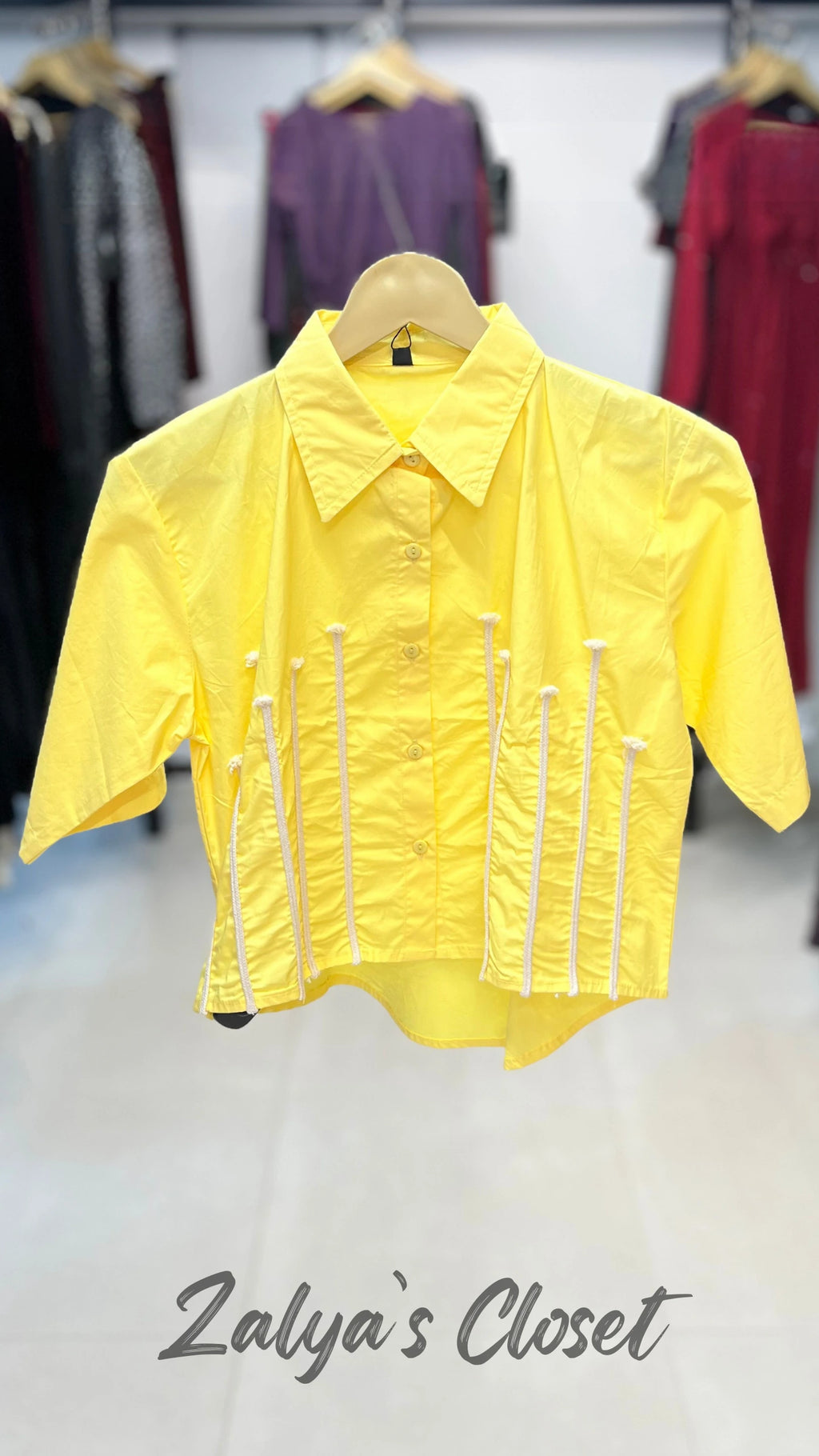 Imported Cotton Candy Cropped Shirts