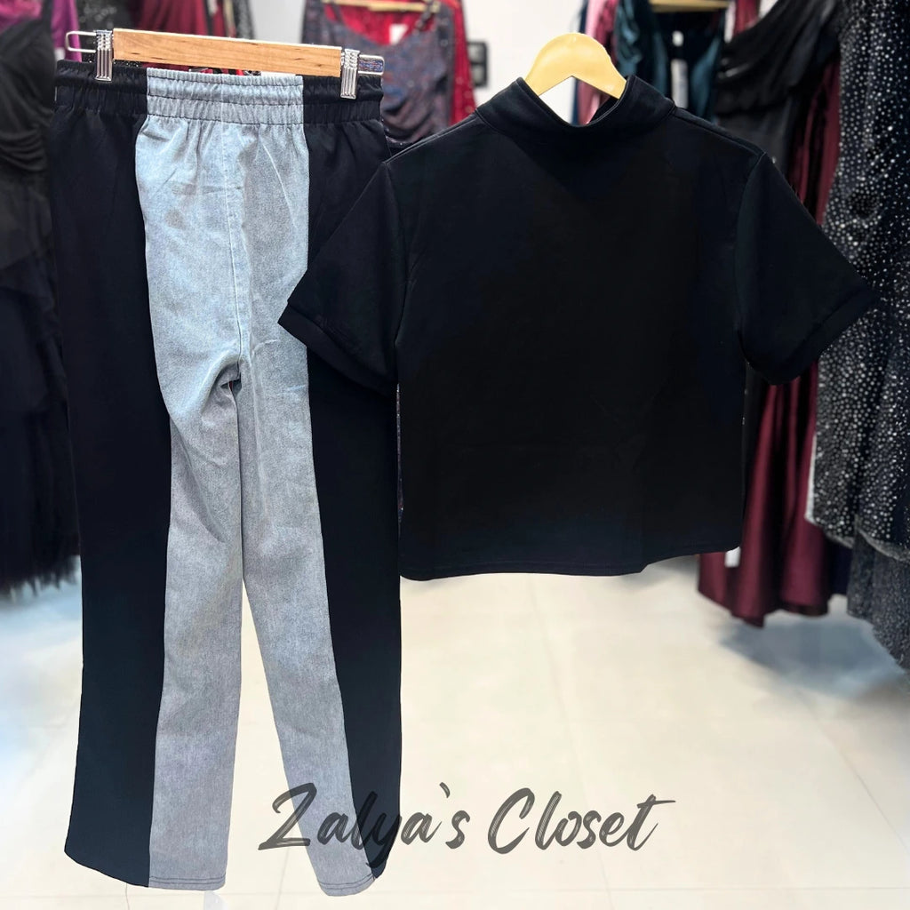 Imported Denim Co-ord with Zipper Top and Pant