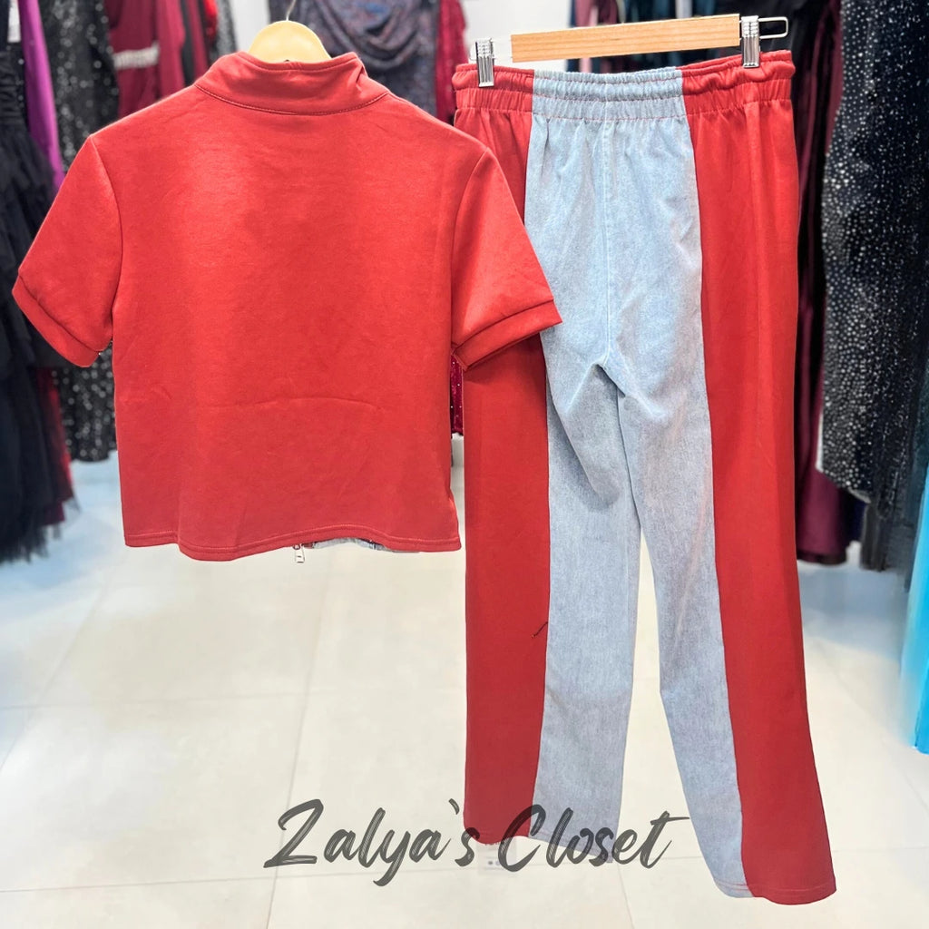 Imported Denim Co-ord with Zipper Top and Pant