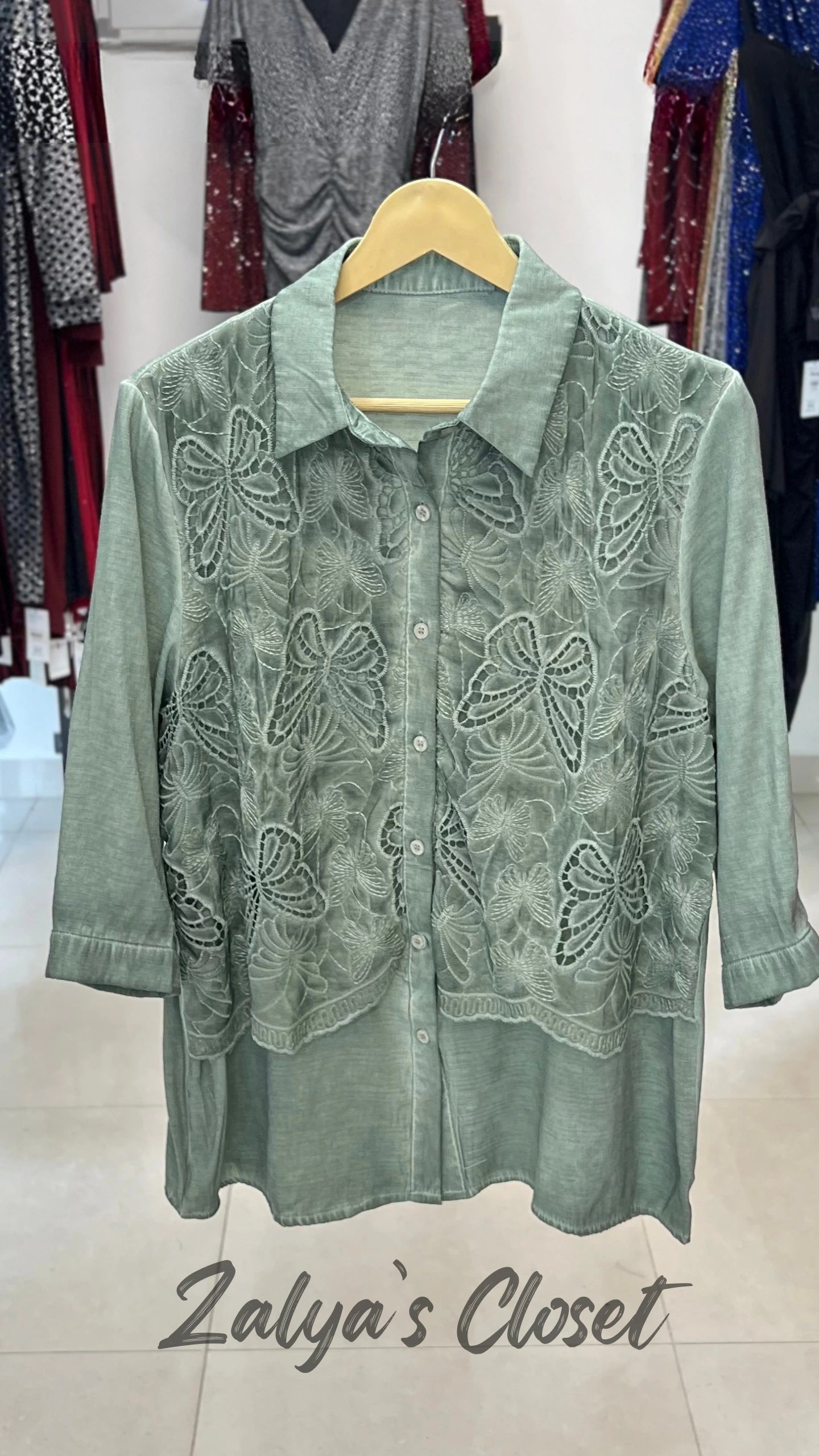 Imported Double Layer Acid Wash Shirt