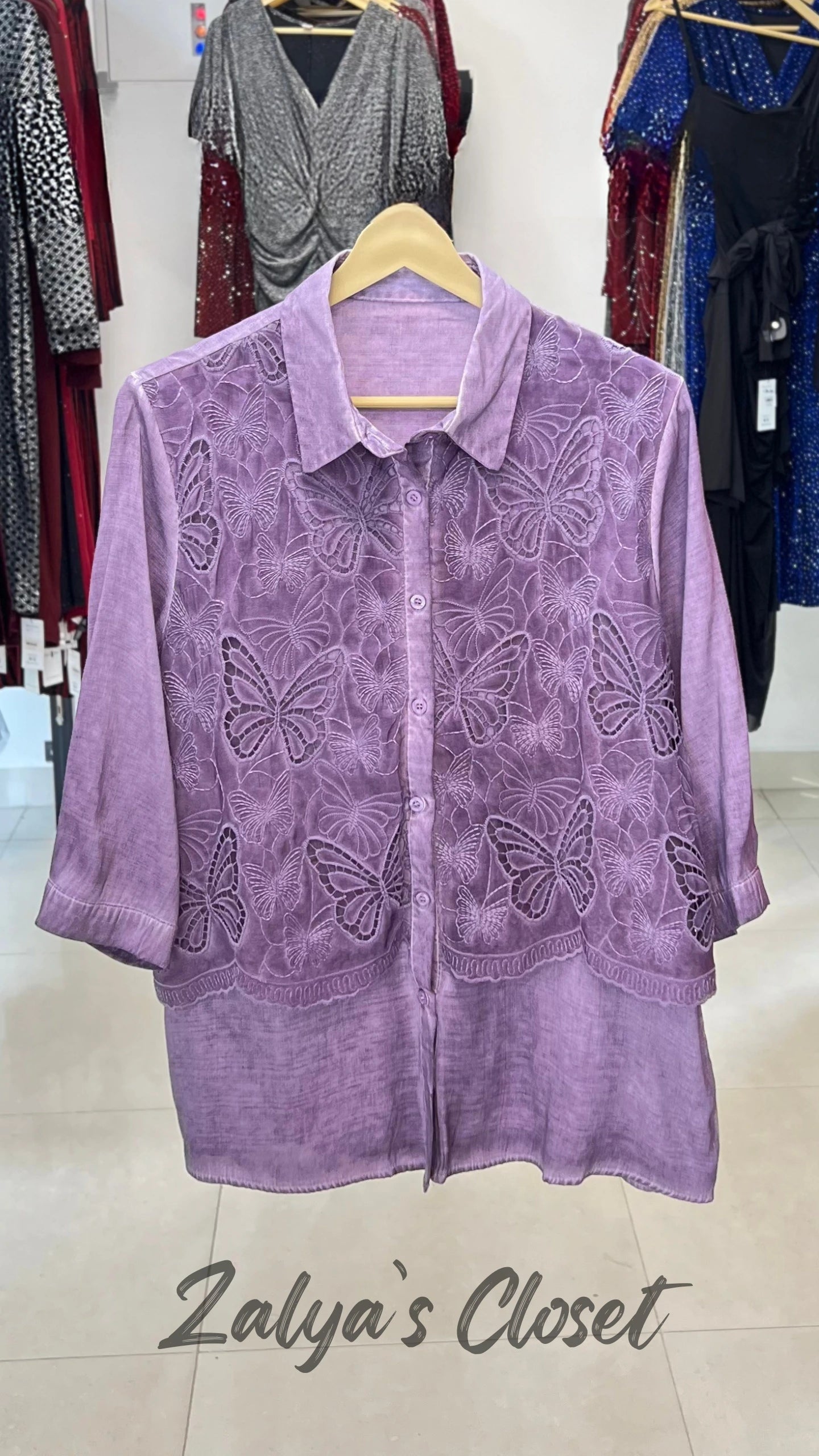 Imported Double Layer Acid Wash Shirt