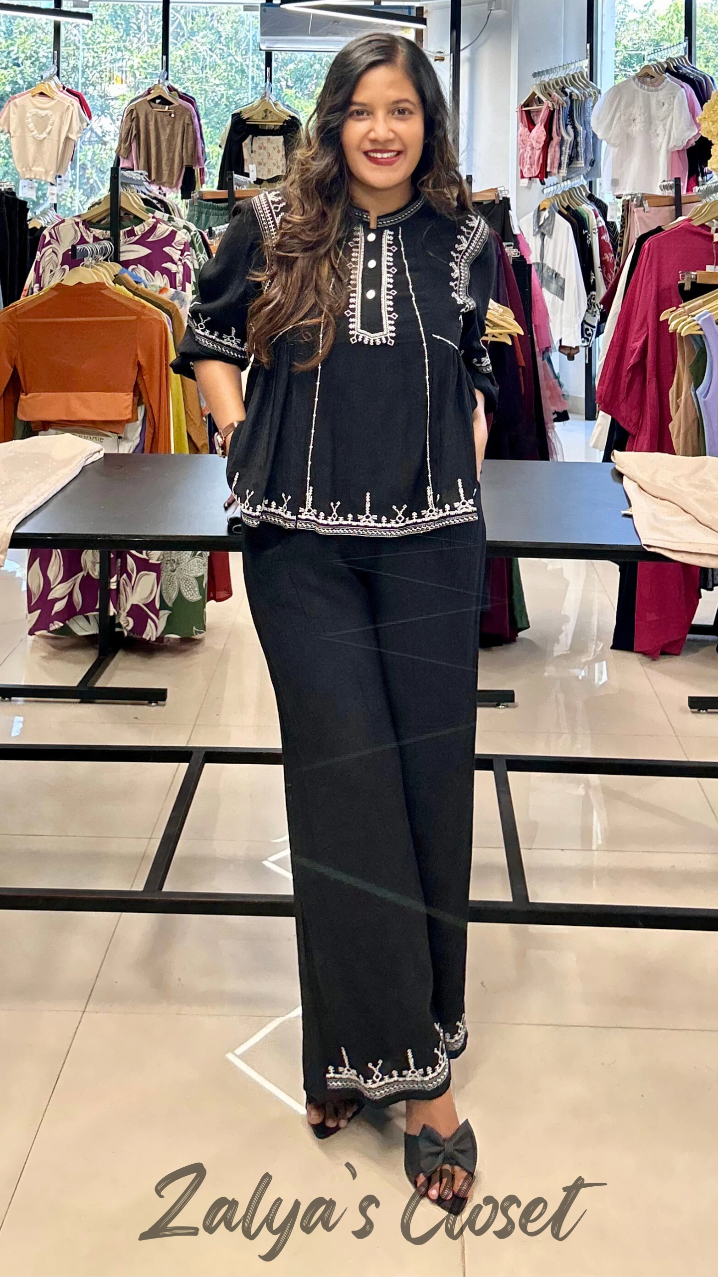 Imported Embroidered Top and Pant Set