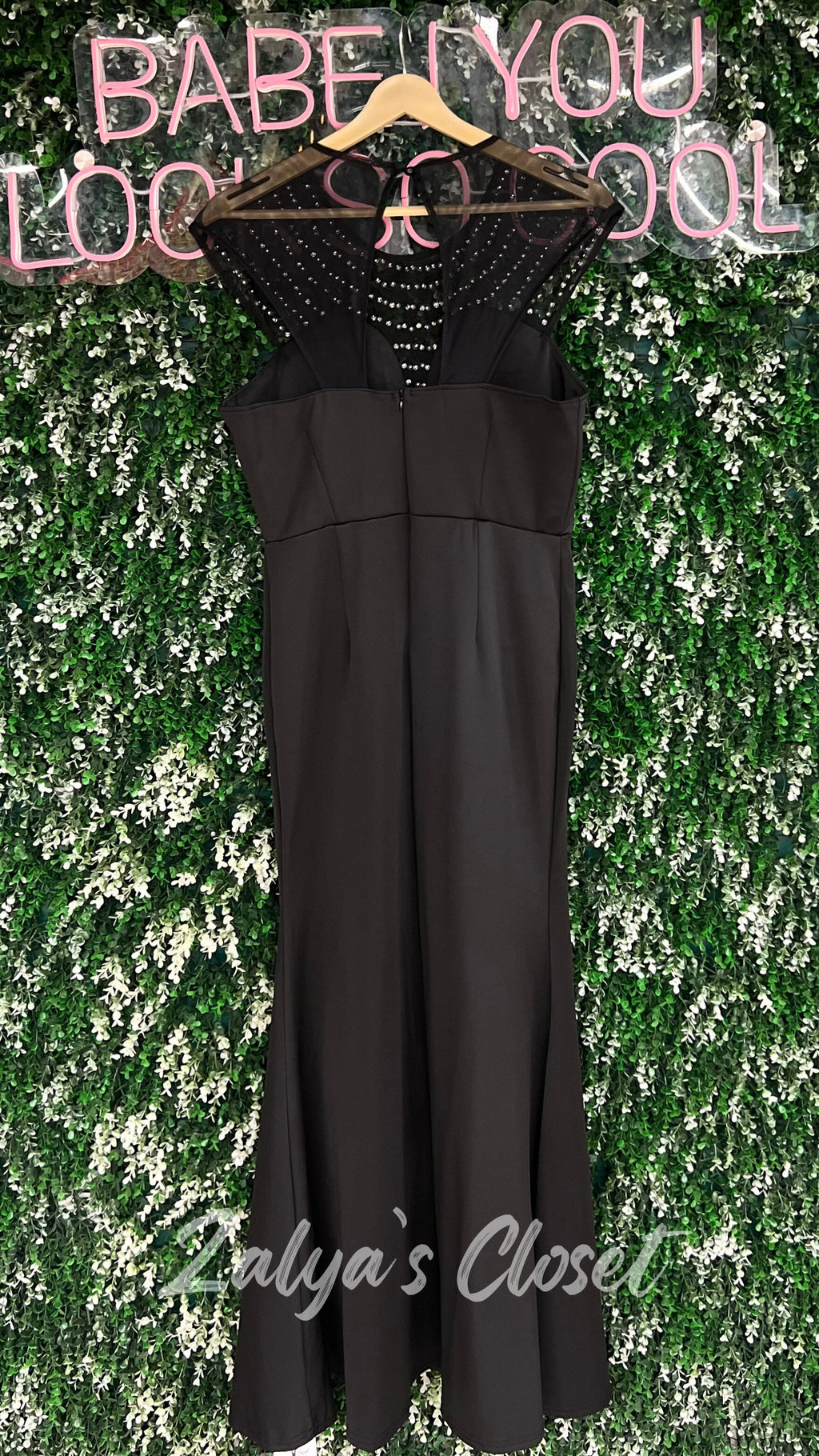 Imported Fish Cut Party Wear With Stone Work On Neckline