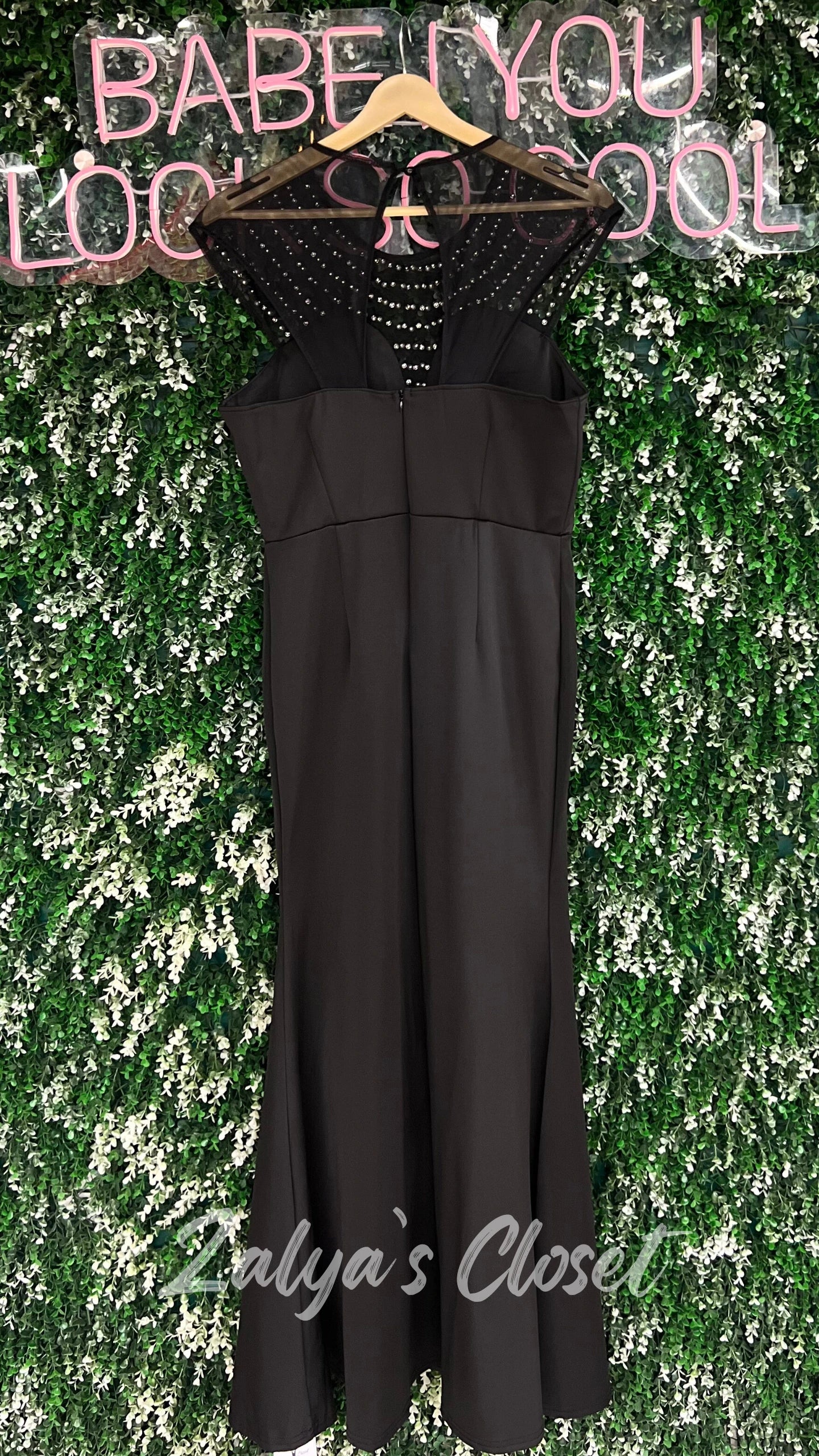 Imported Fish Cut Party Wear With Stone Work On Neckline