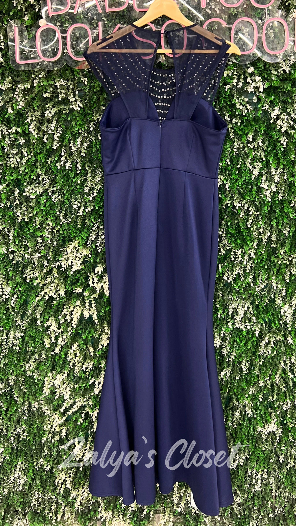 Imported Fish Cut Party Wear With Stone Work On Neckline