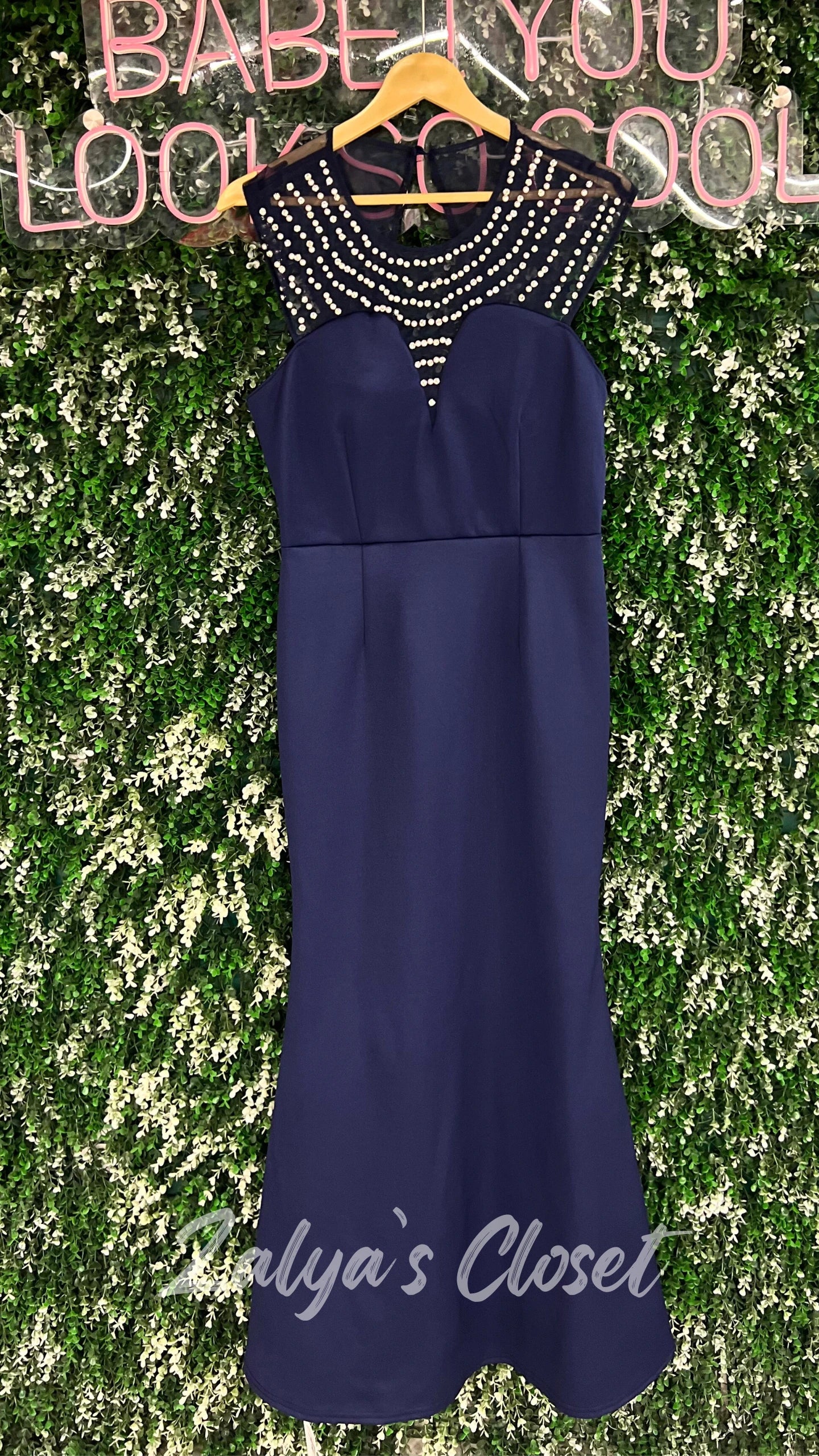 Imported Fish Cut Party Wear With Stone Work On Neckline