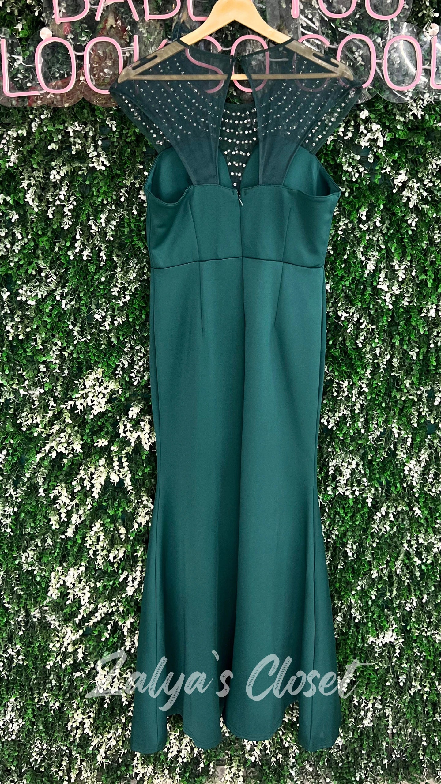 Imported Fish Cut Party Wear With Stone Work On Neckline