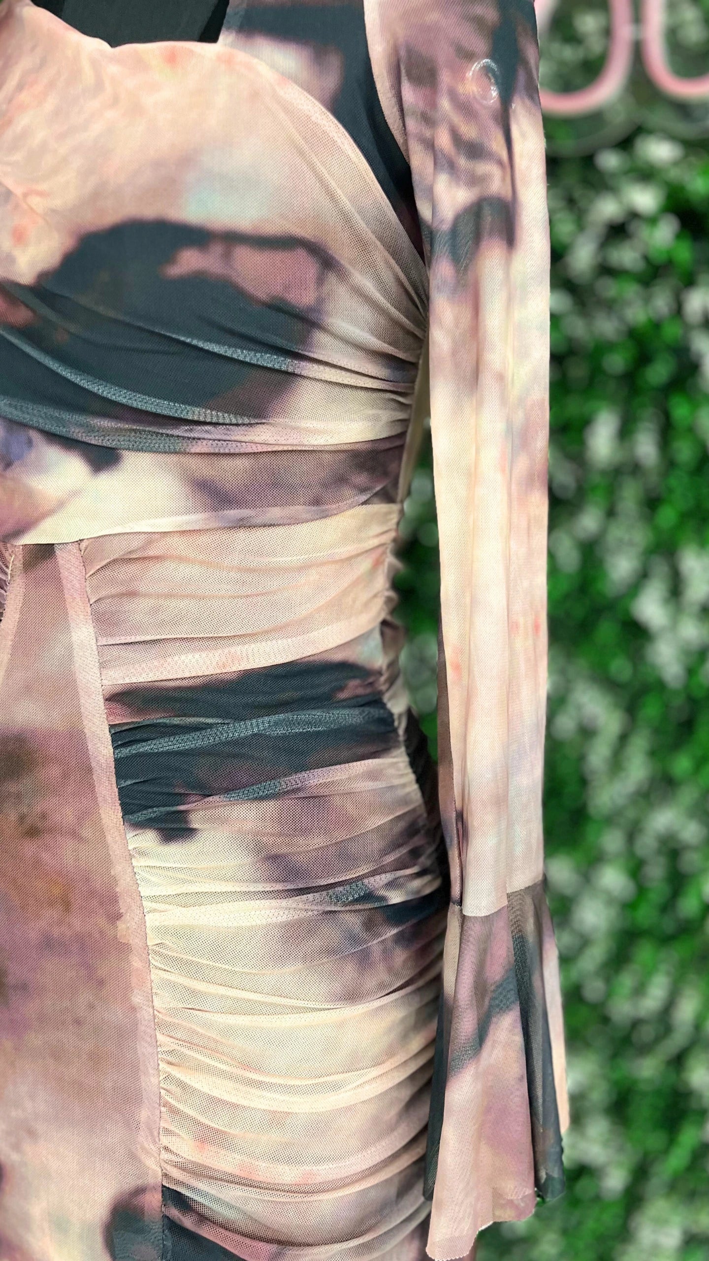 Imported High Neck Printed Bodycon Dress