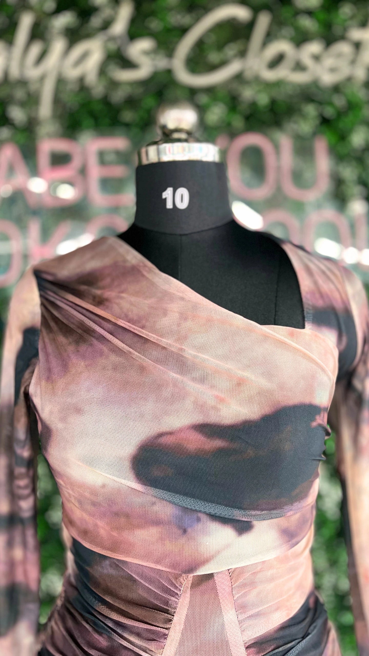 Imported High Neck Printed Bodycon Dress