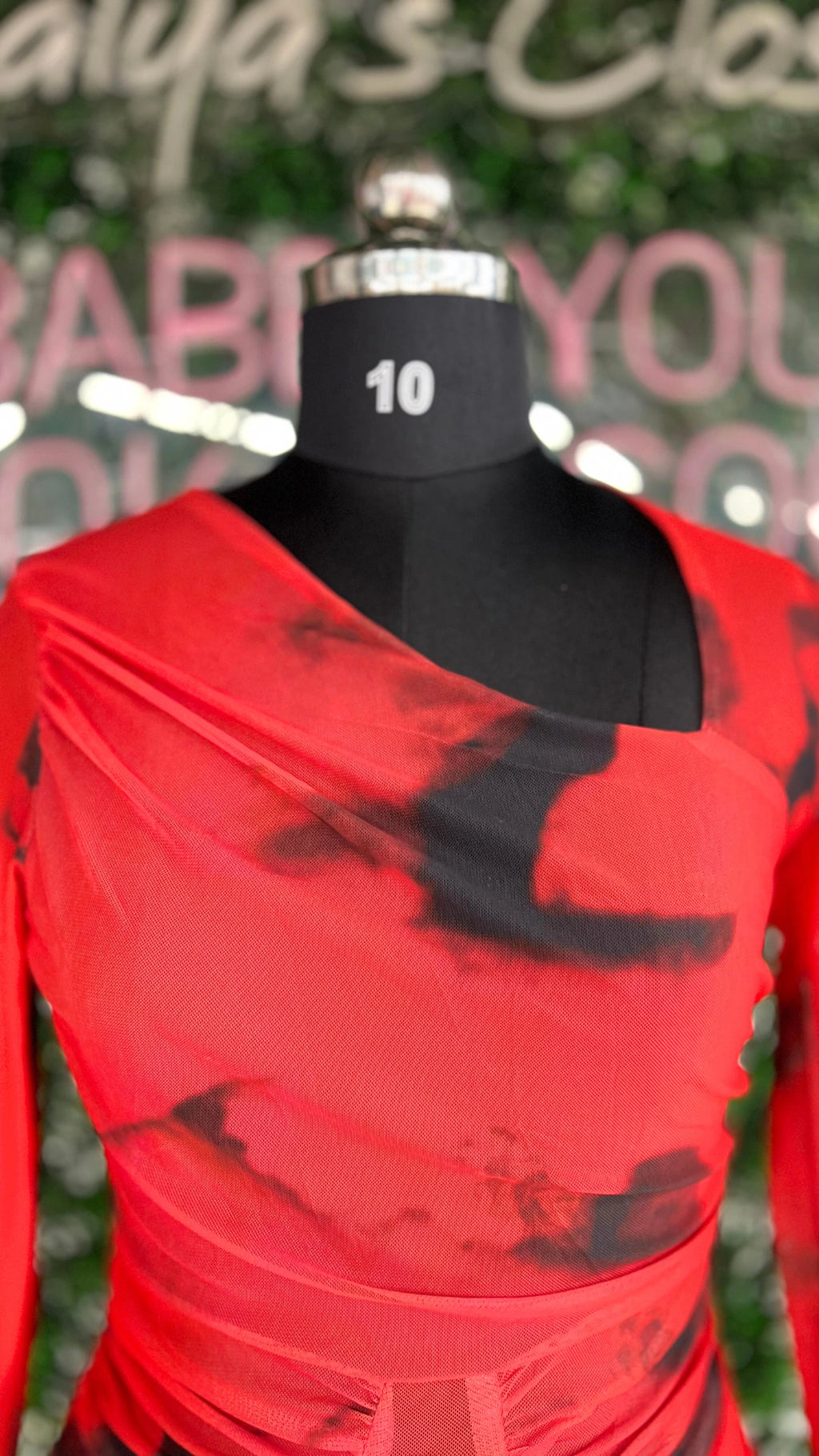 Imported High Neck Printed Bodycon Dress