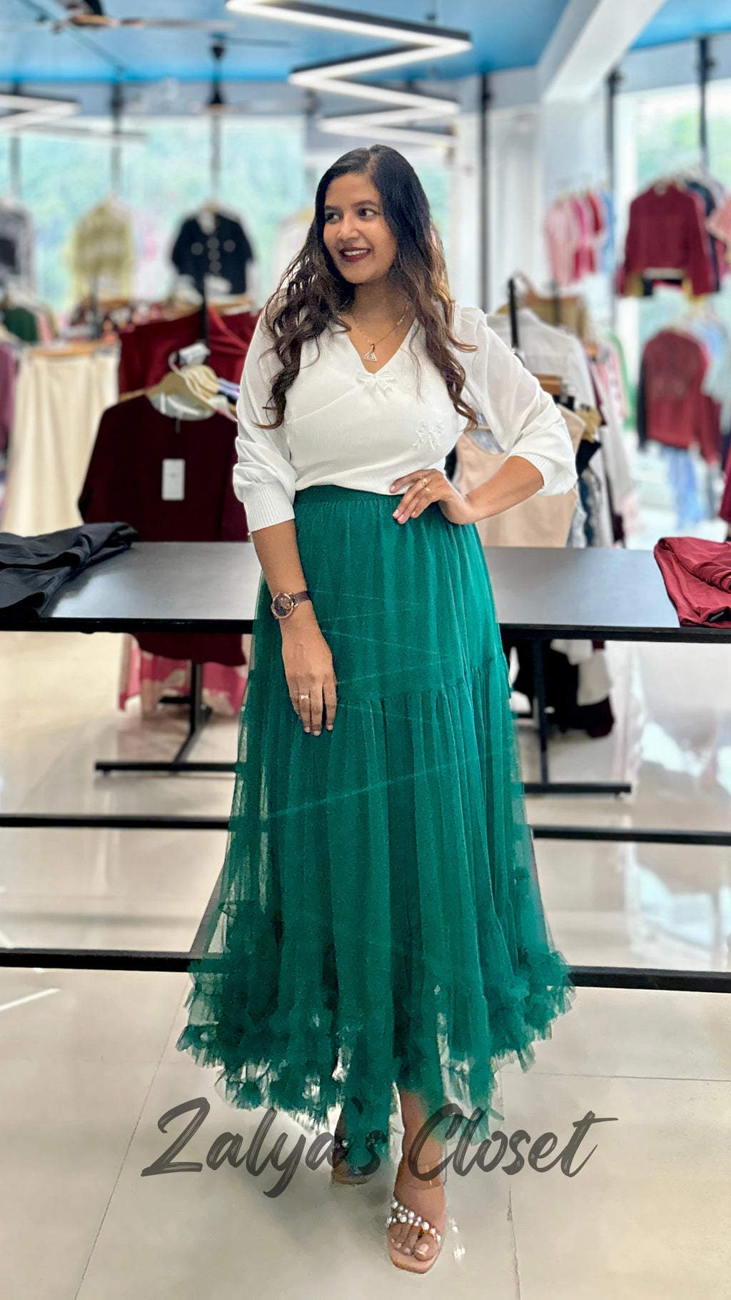 Imported Net Ruffle Skirts