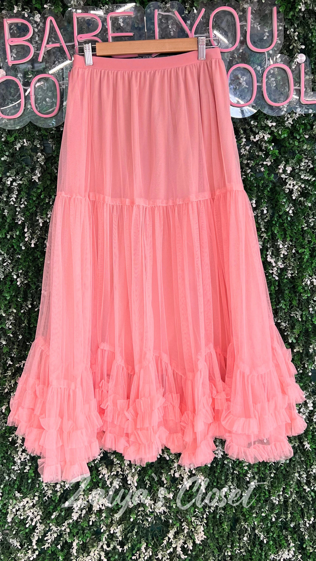 Imported Net Ruffle Skirts