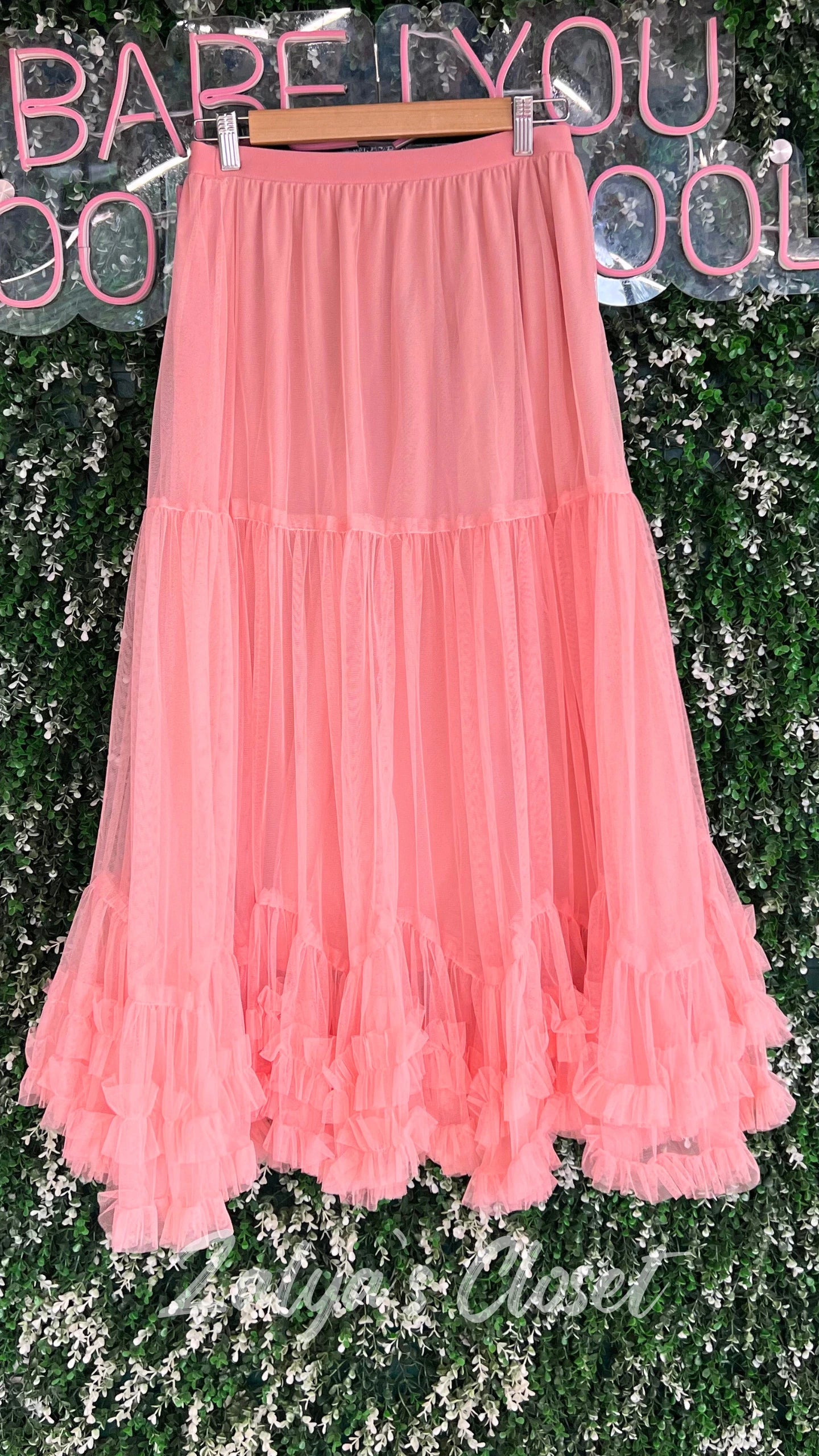 Imported Net Ruffle Skirts