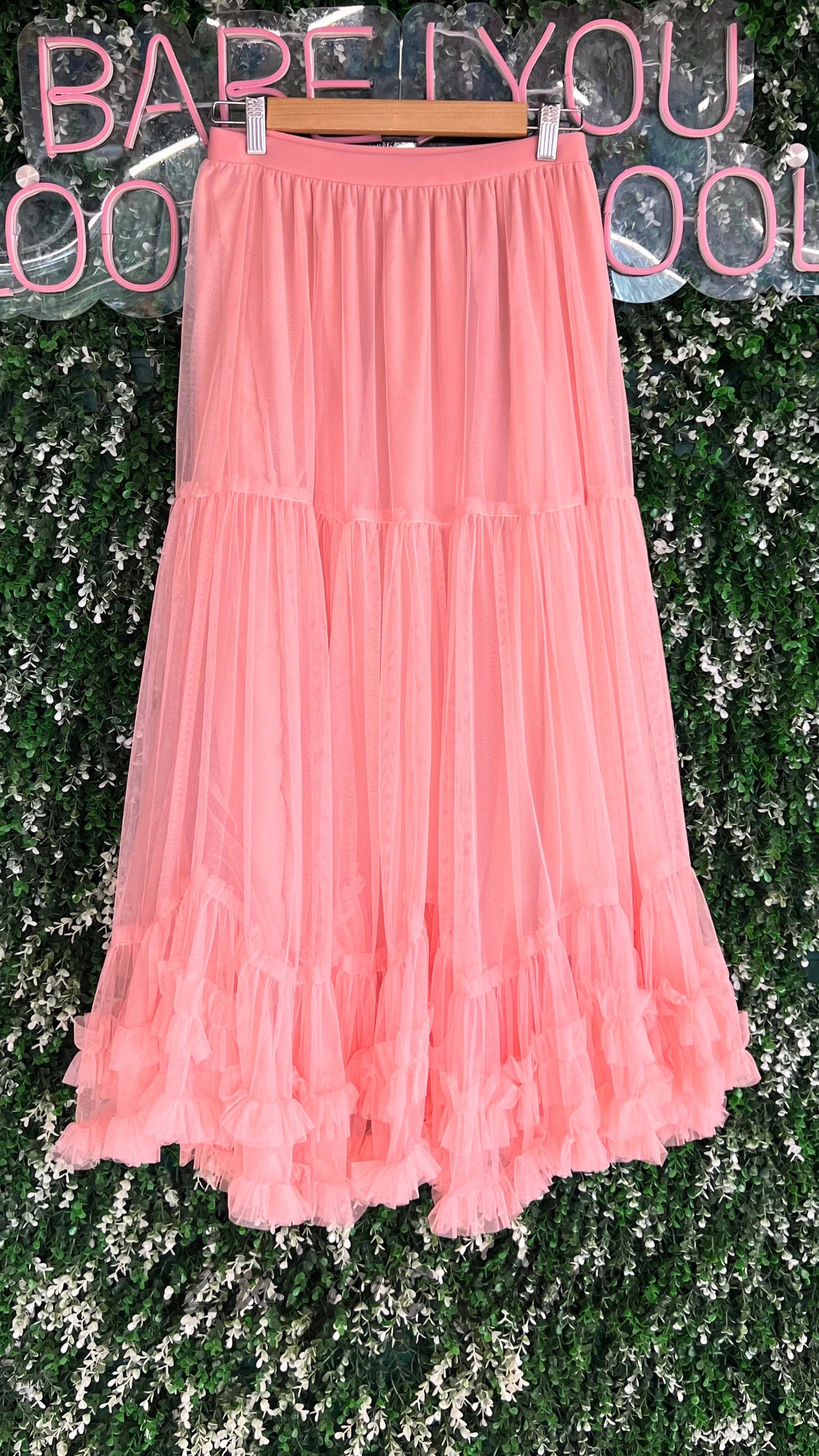 Imported Net Ruffle Skirts