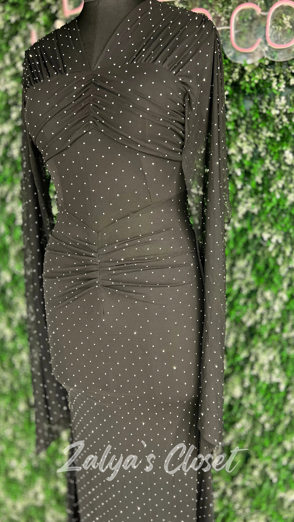 Imported Party Wear Full Sleeves Bodycon Dress