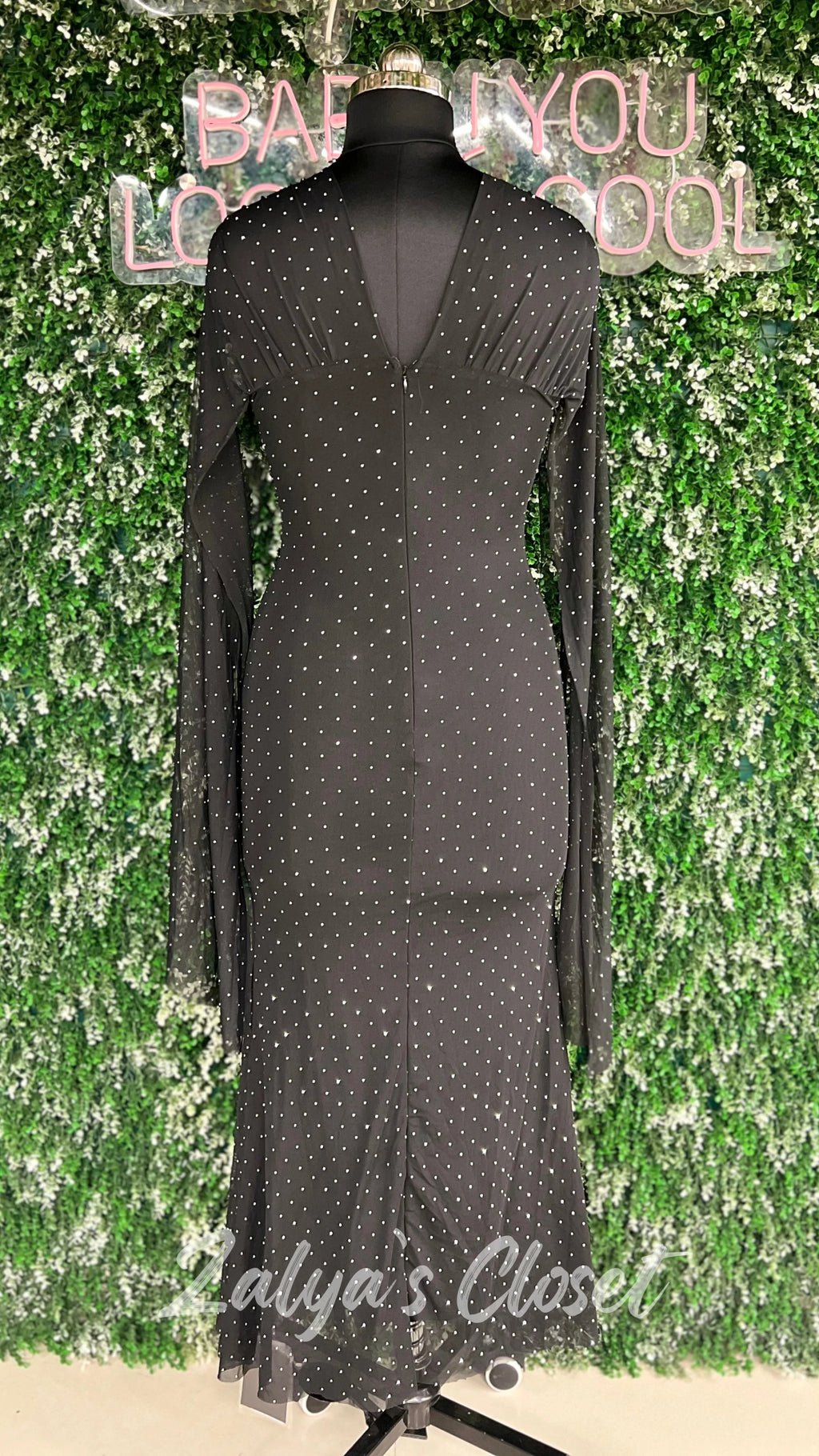 Imported Party Wear Full Sleeves Bodycon Dress