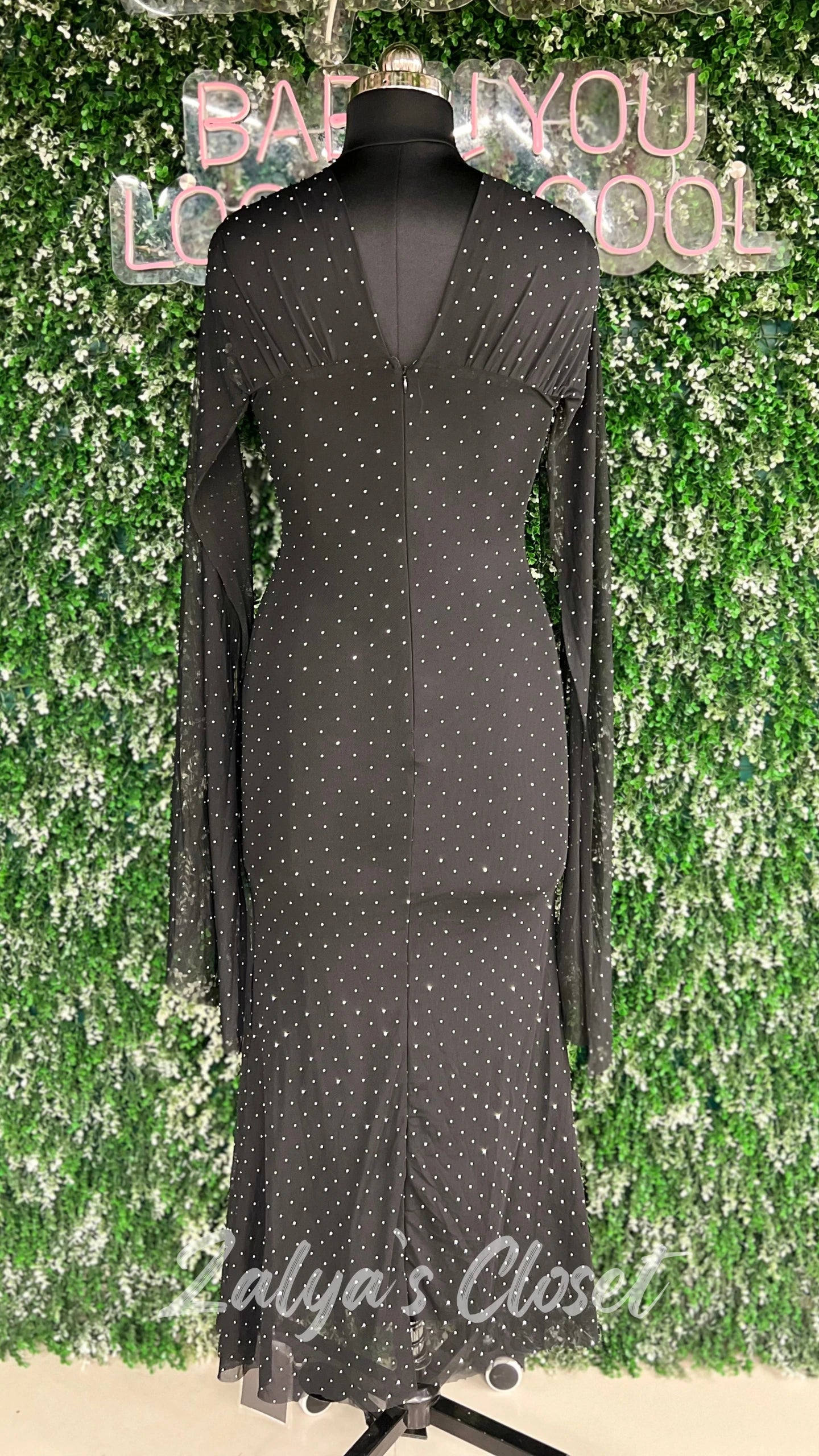 Imported Party Wear Full Sleeves Bodycon Dress