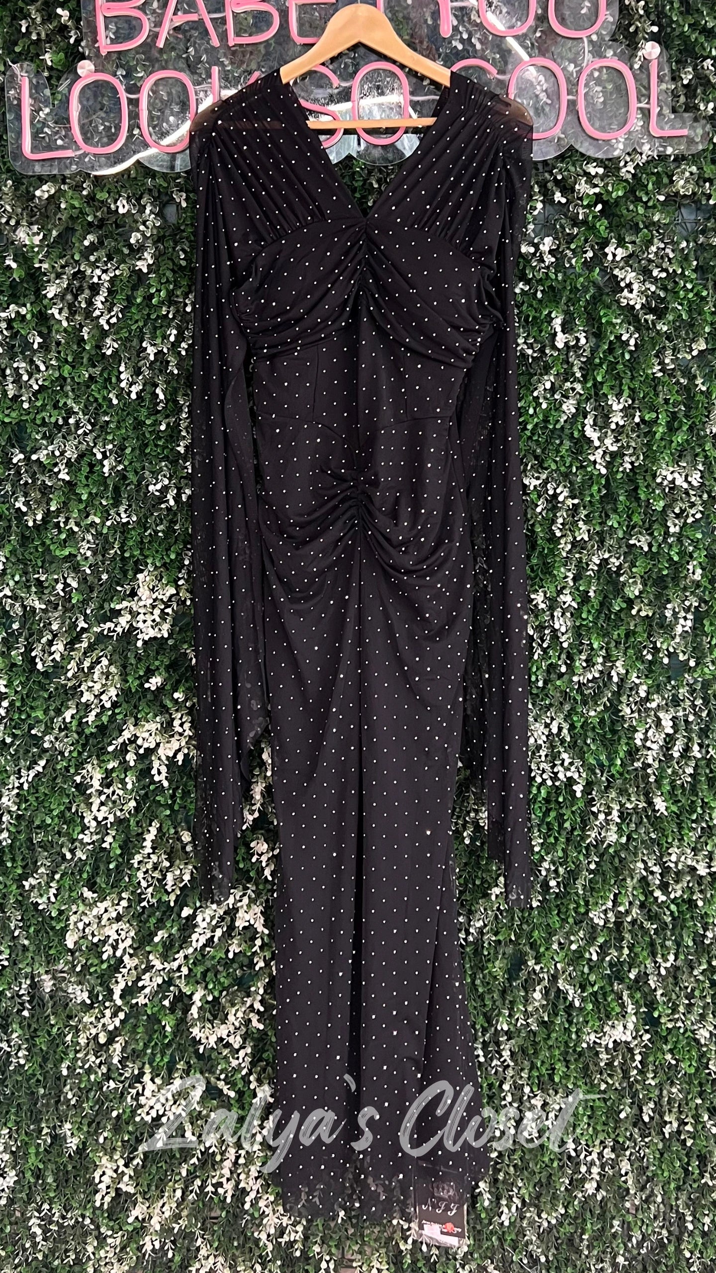 Imported Party Wear Full Sleeves Bodycon Dress