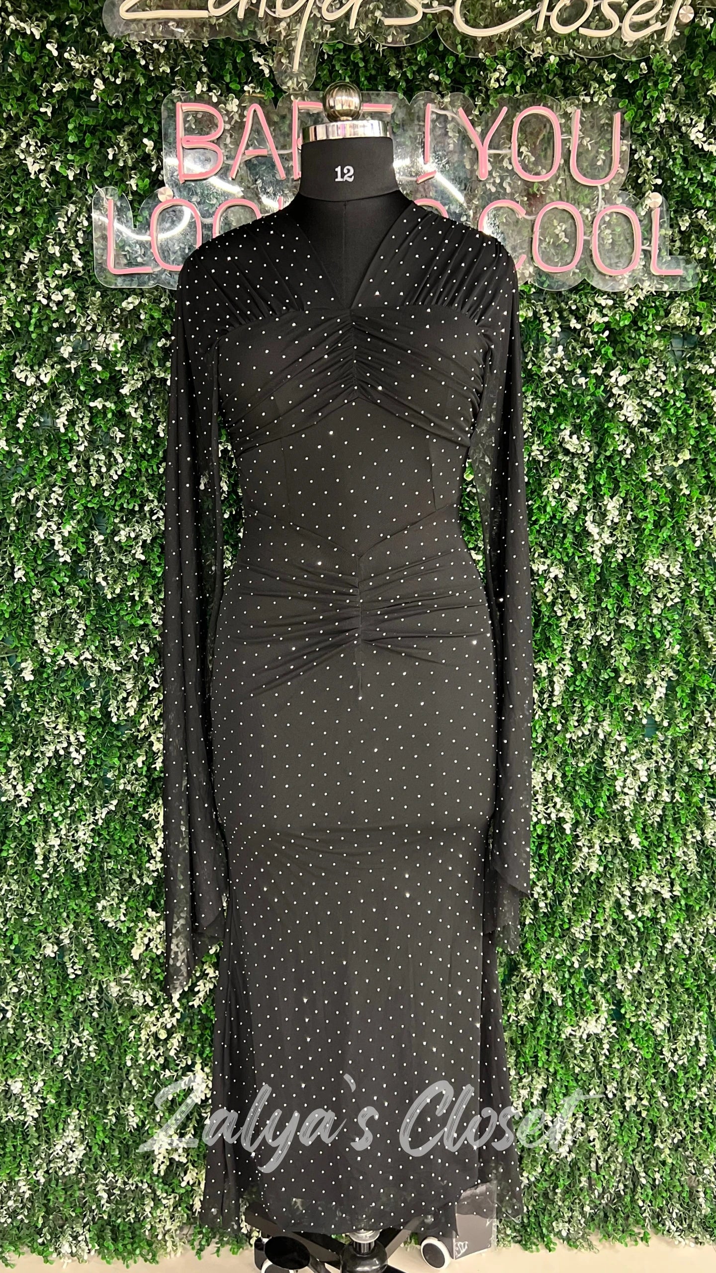 Imported Party Wear Full Sleeves Bodycon Dress