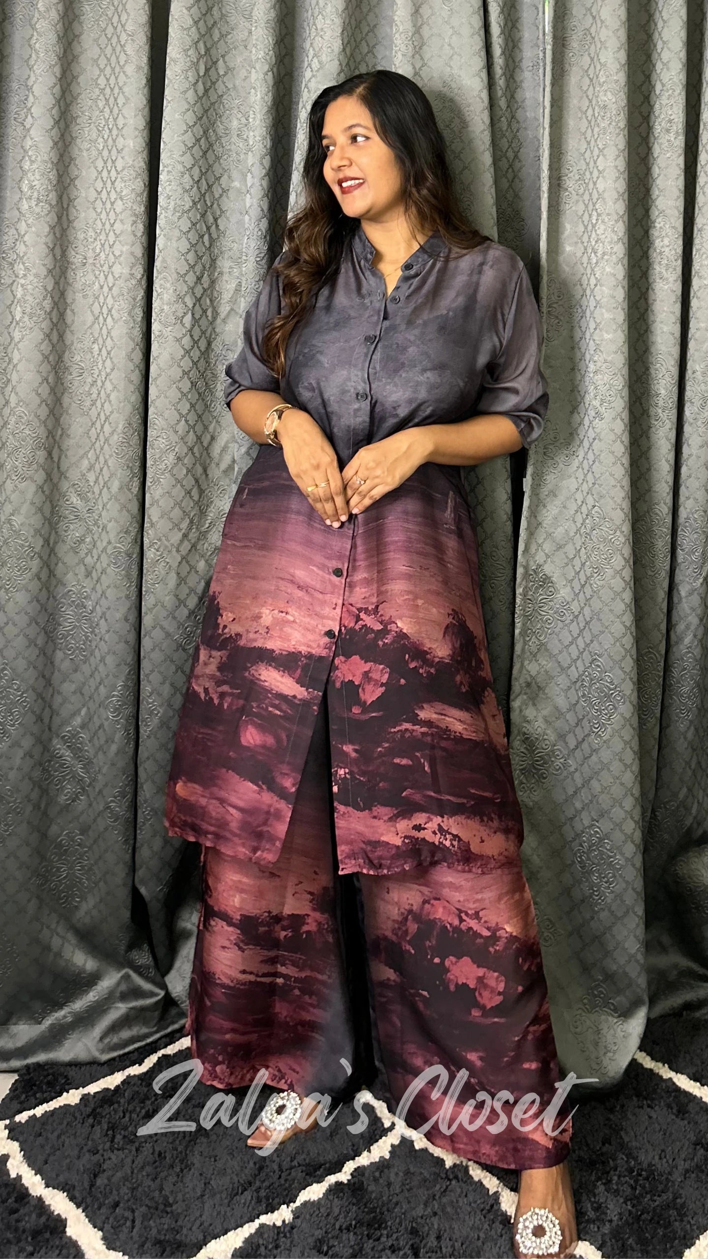 Imported Plus Size Printed Co-ord Set