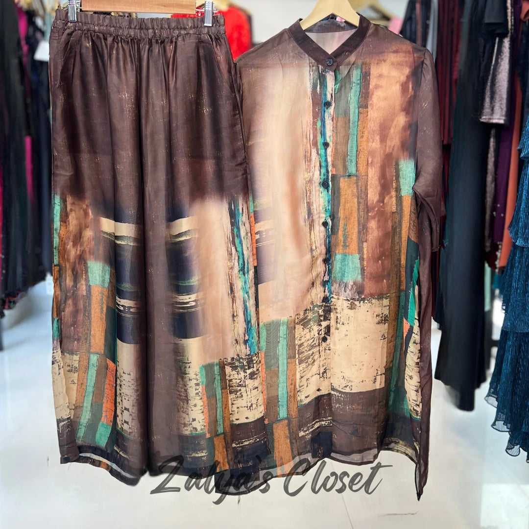 Imported Plus Size Printed Co-ord Set