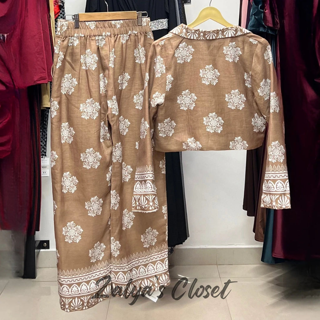 Imported Printed Jacket And Pant Co Ord Set