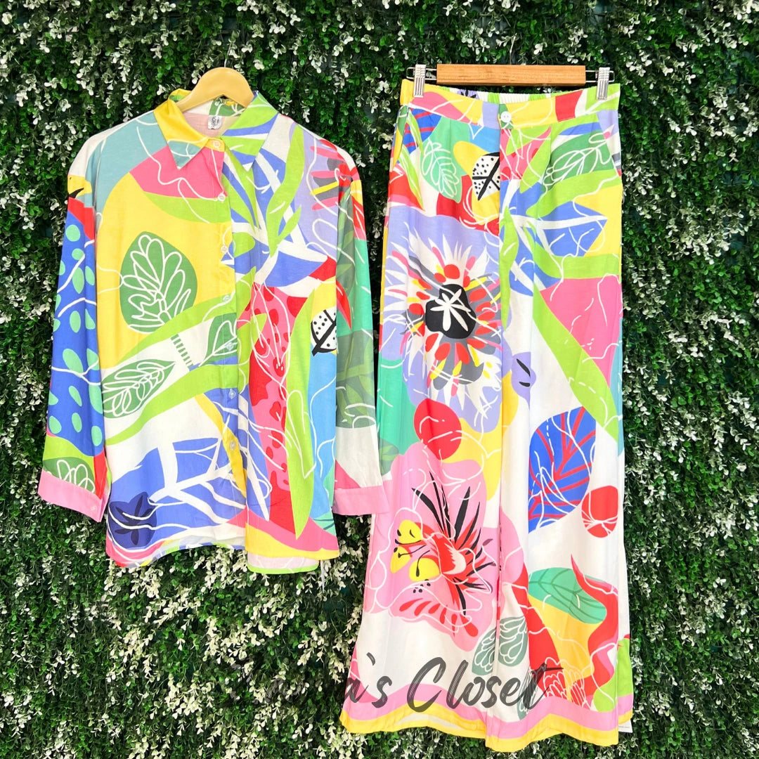 Imported Printed Shirt and Pant Co-ord Set