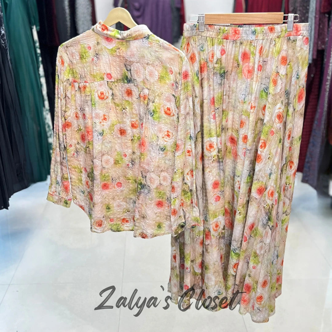 Imported Printed Top and Skirt Co-ord Set