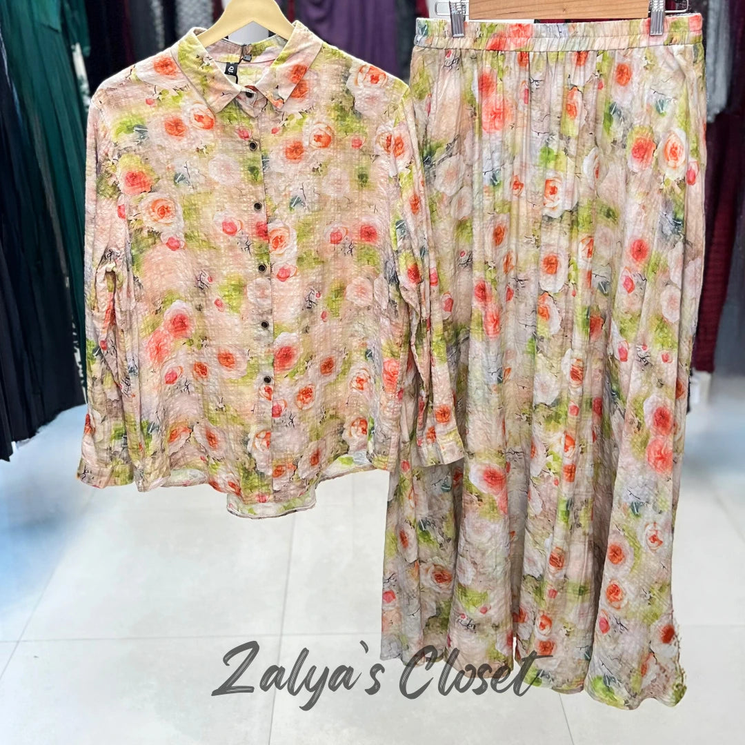 Imported Printed Top and Skirt Co-ord Set