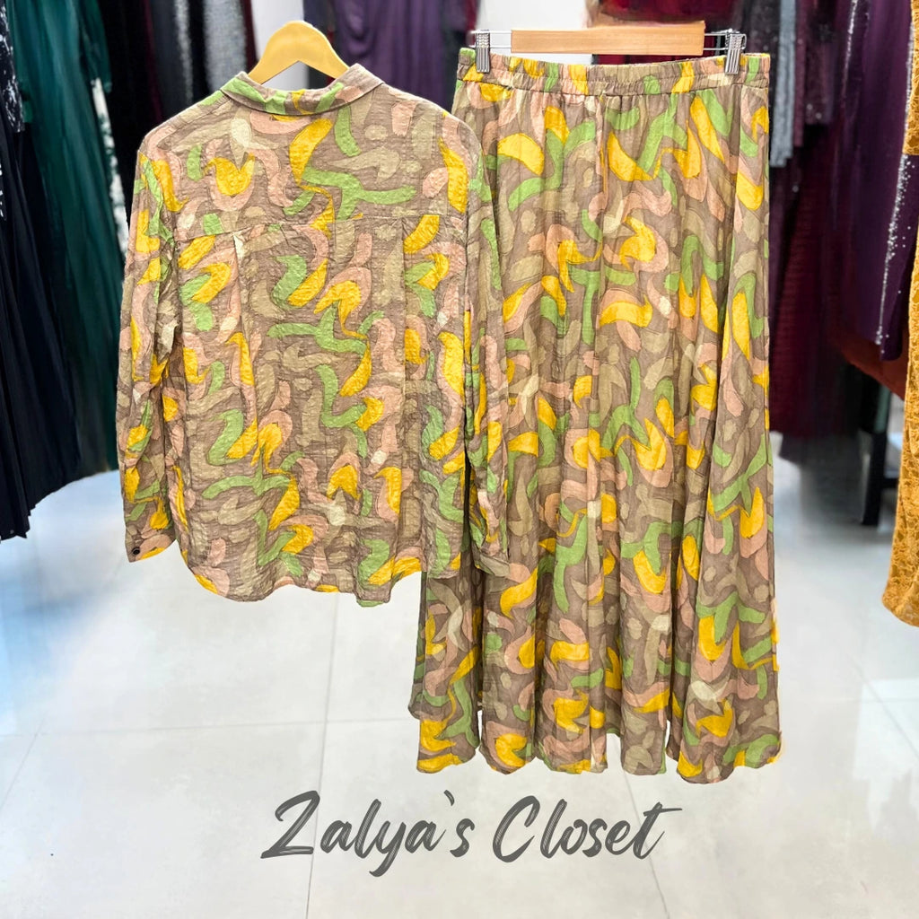 Imported Printed Top and Skirt Co-ord Set