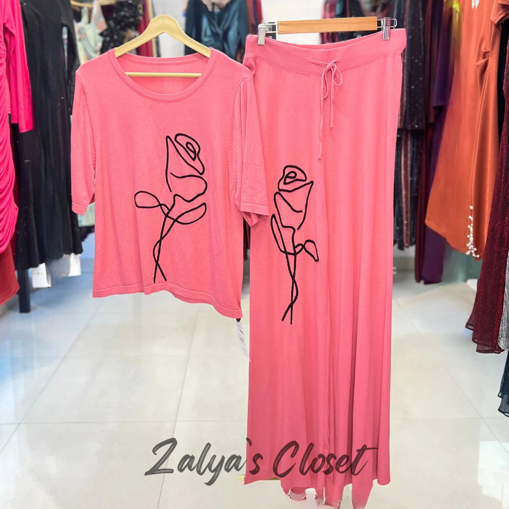 Imported Rose Design Co-ord Set