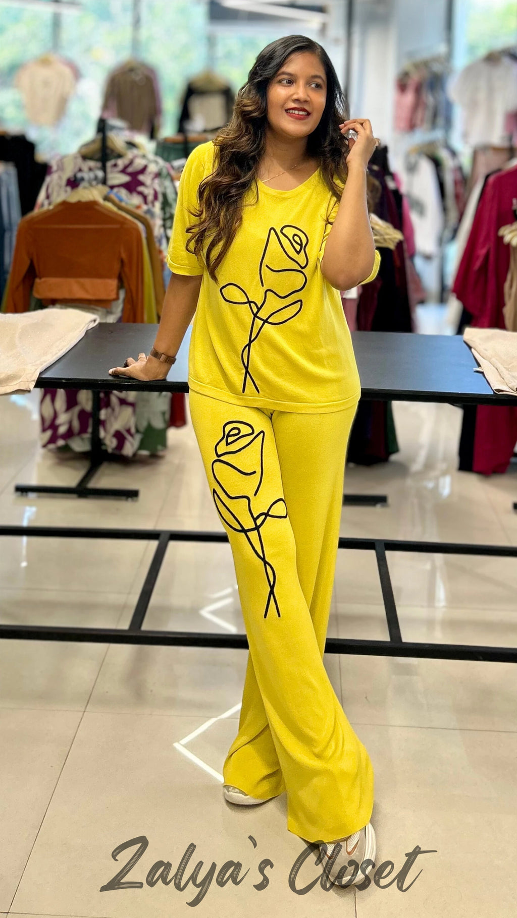 Imported Rose Design Co-ord Set