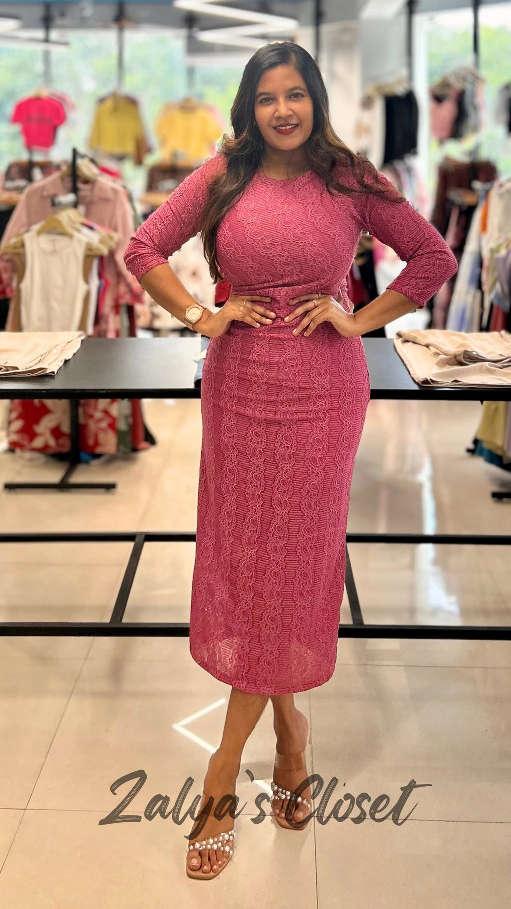 Imported Soft Lace Design Dress