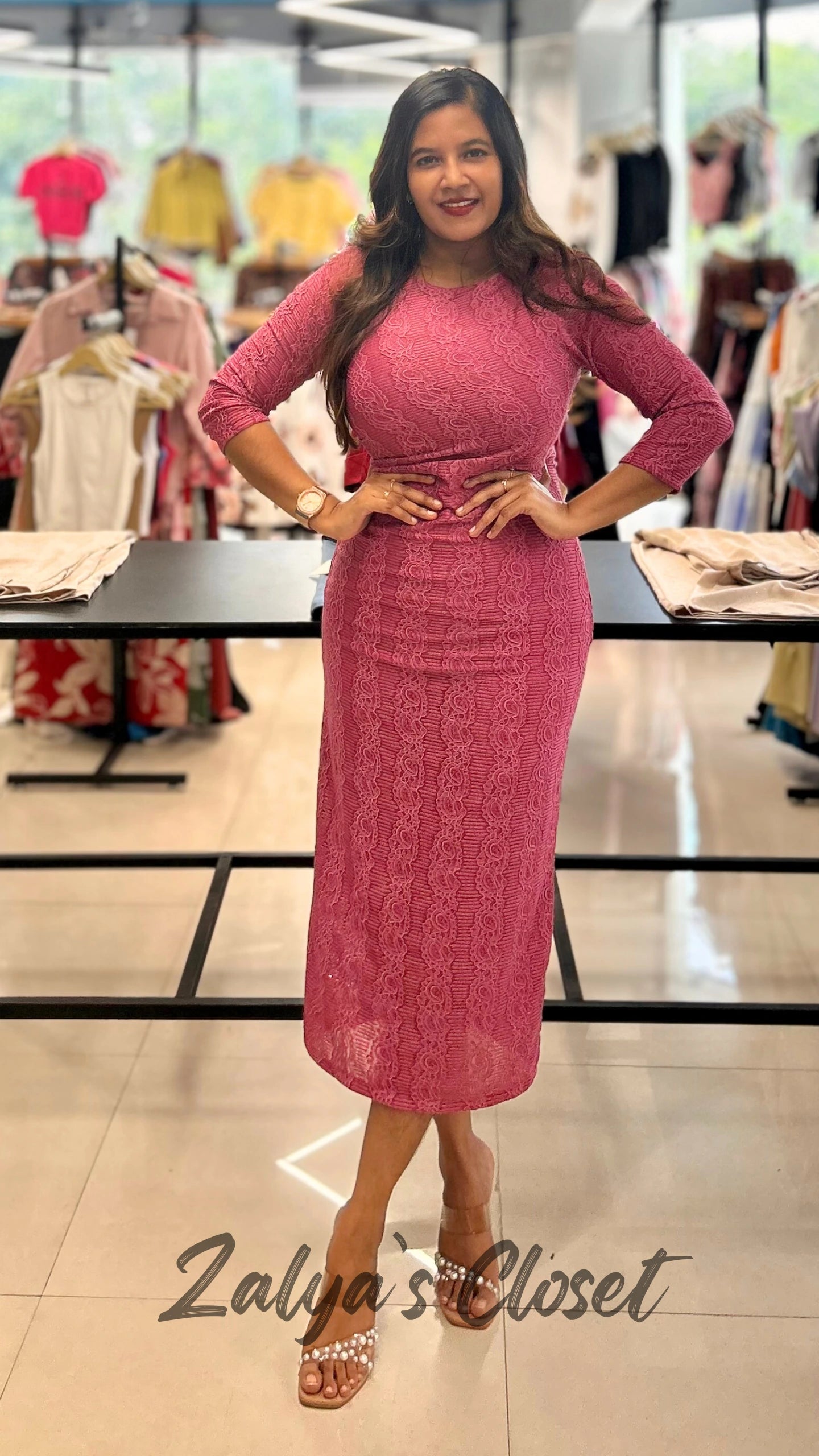 Imported Soft Lace Design Dress