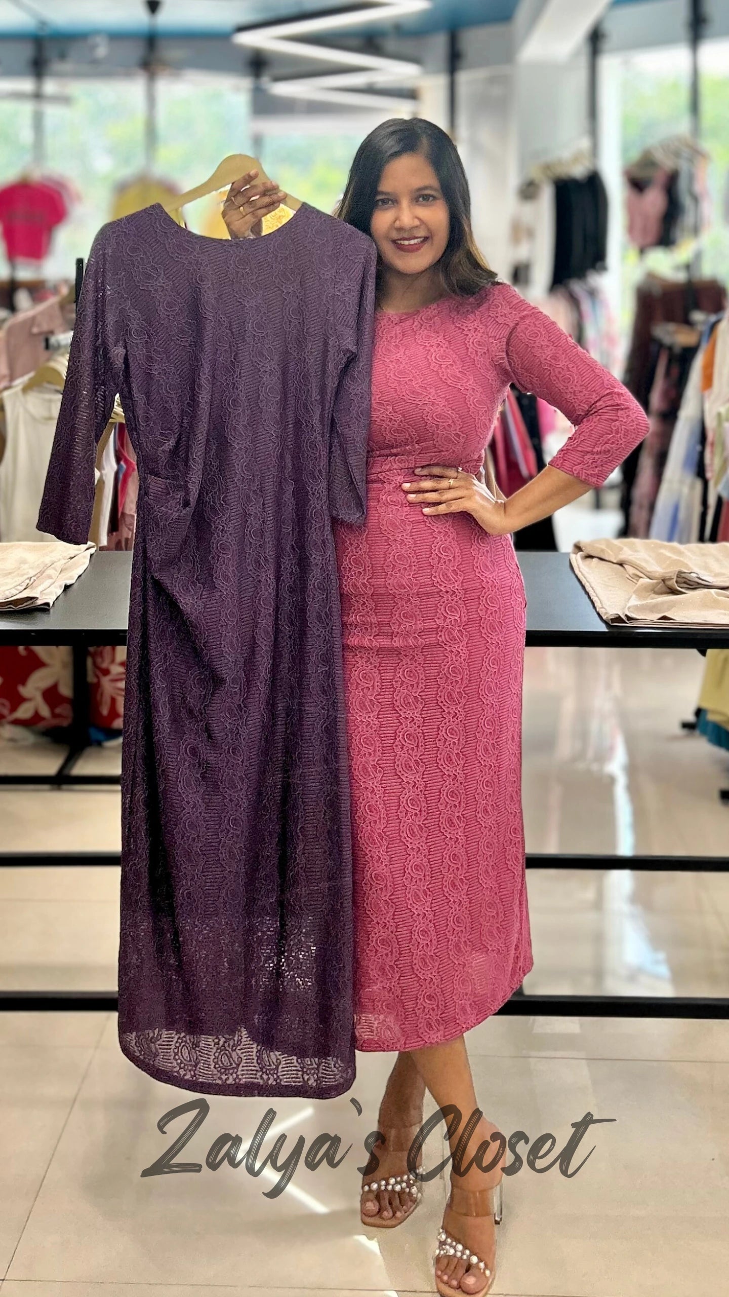 Imported Soft Lace Design Dress