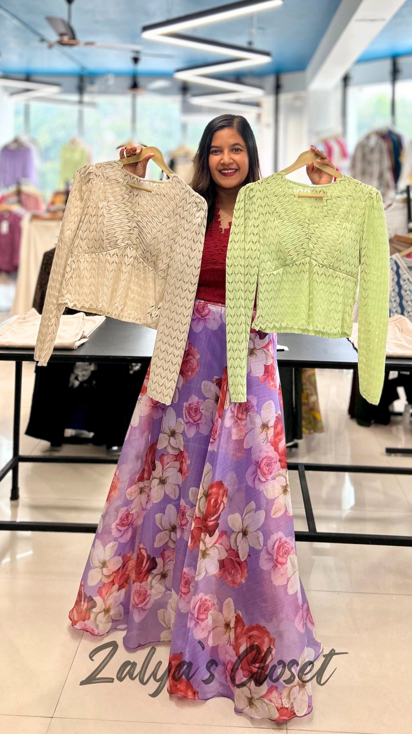 Imported Solid Lace Top